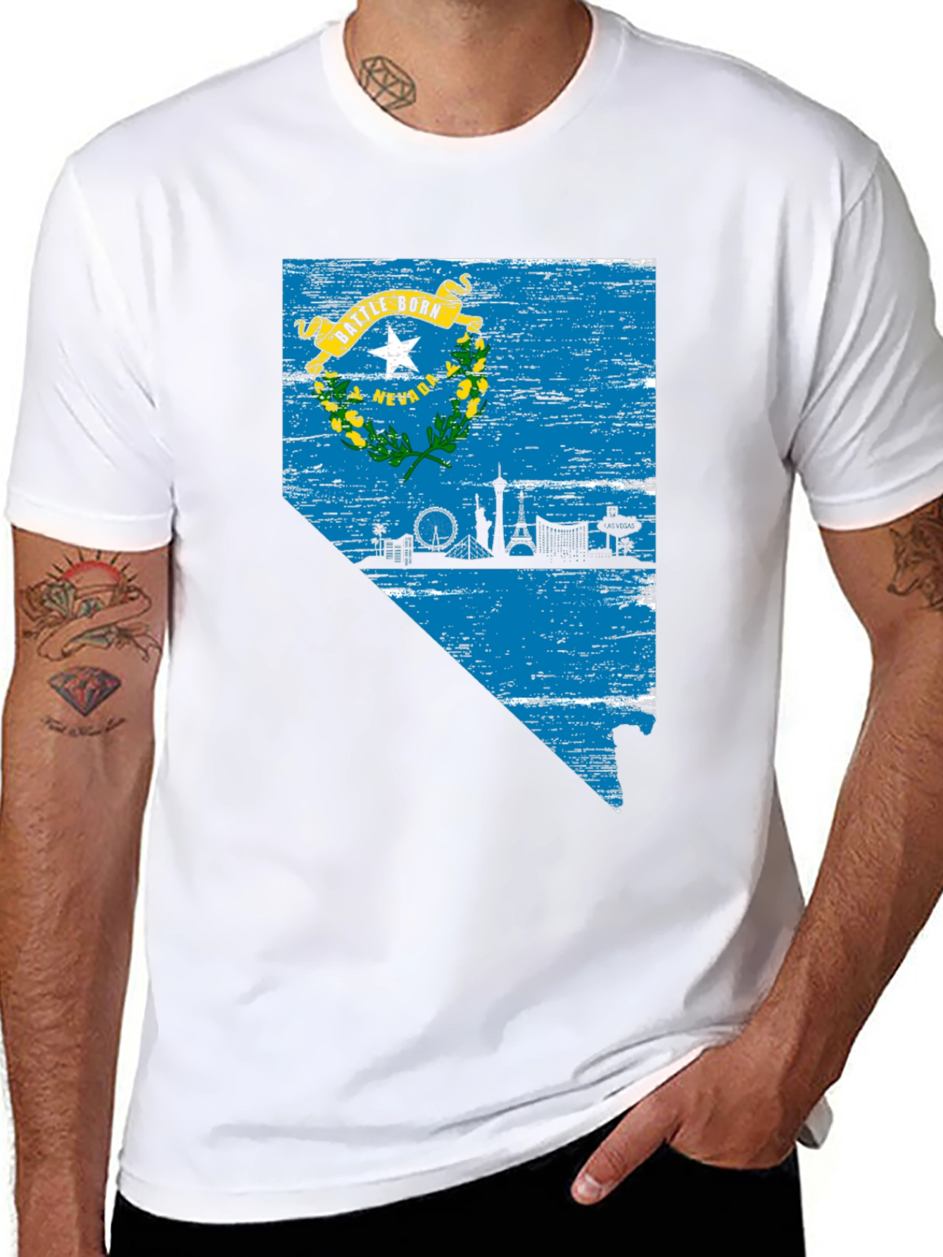 Nevada State Flag Graphic T-Shirt