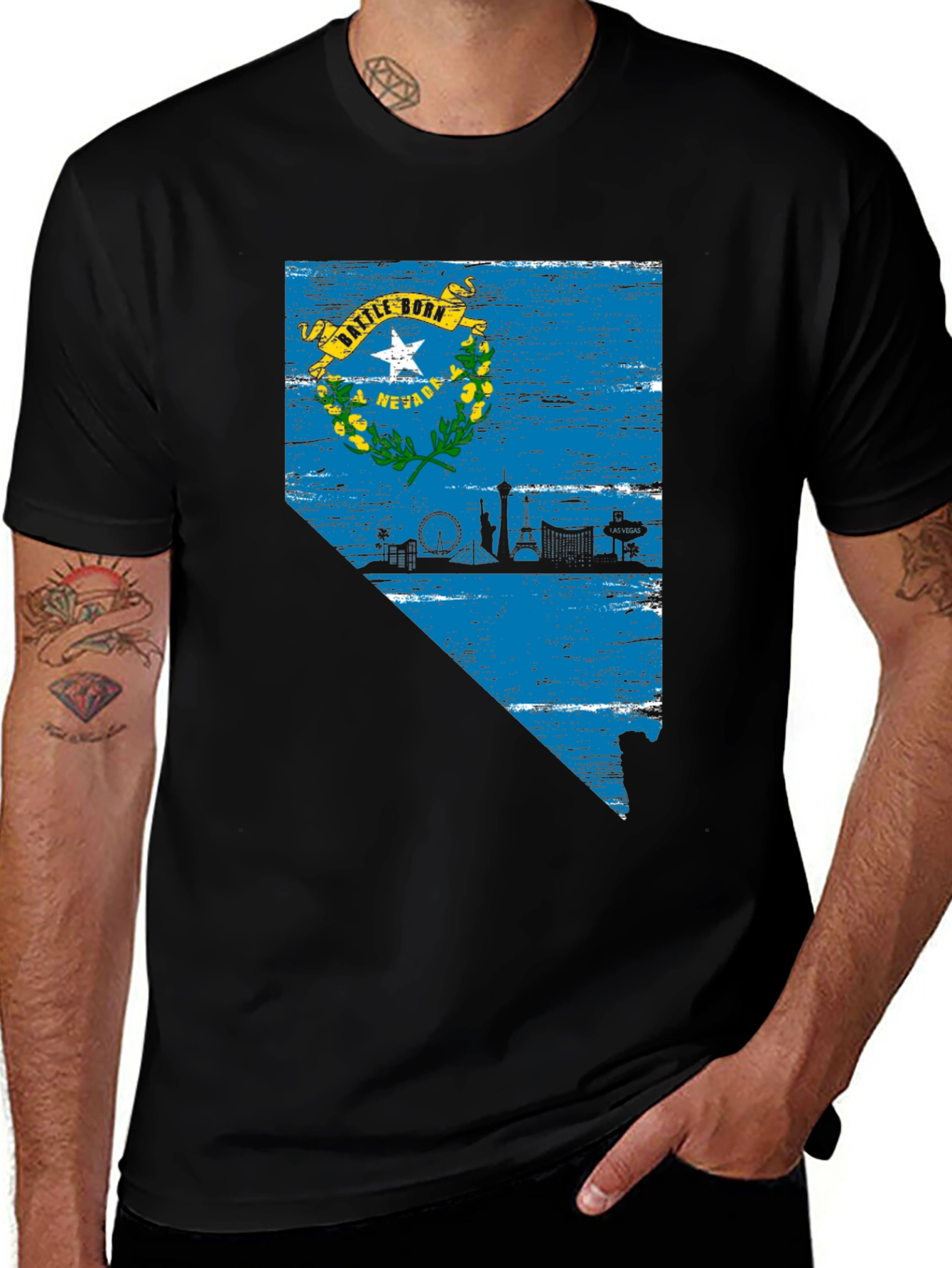Nevada State Flag Graphic T-Shirt