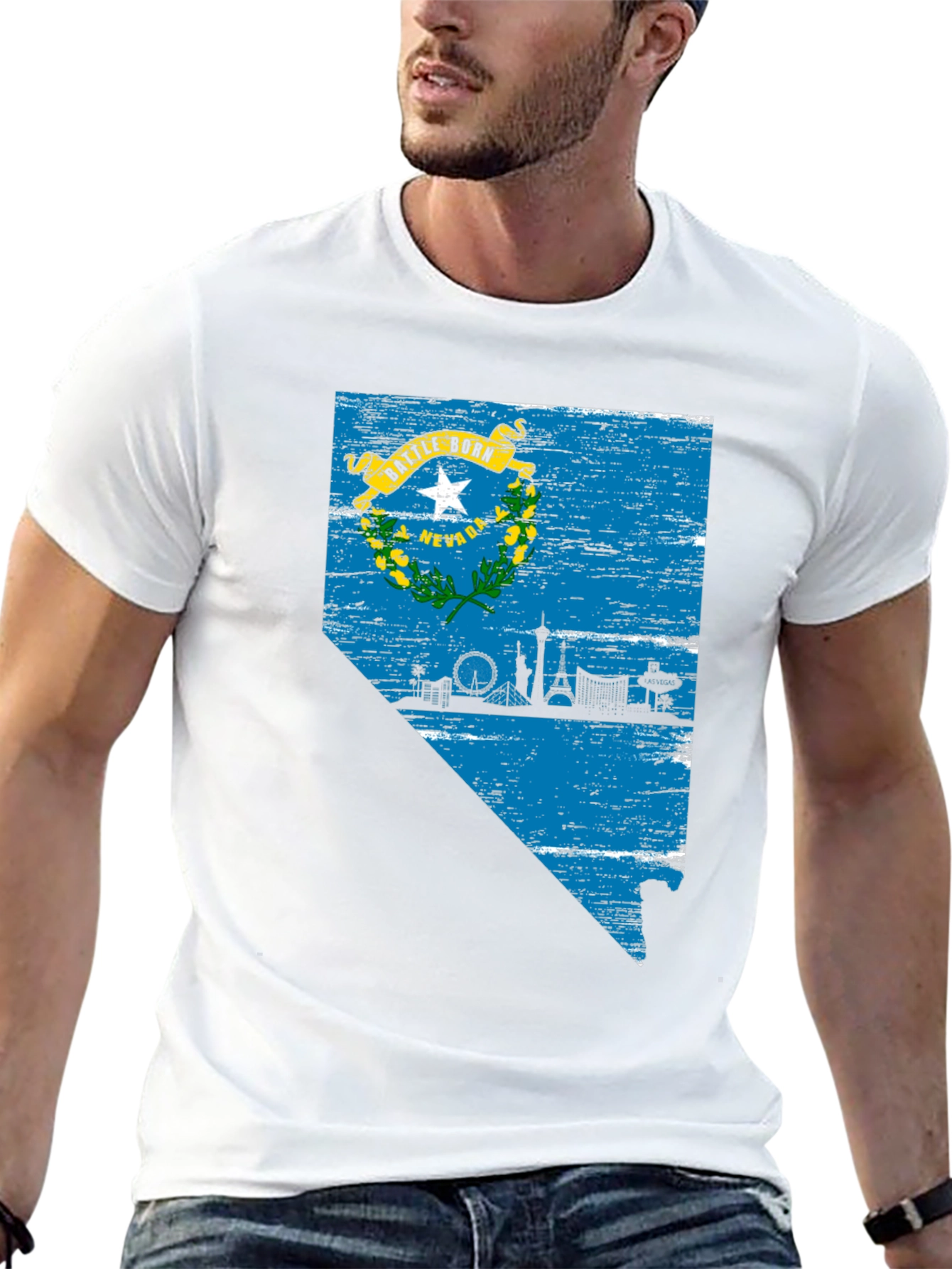 Nevada State Flag Graphic T-Shirt