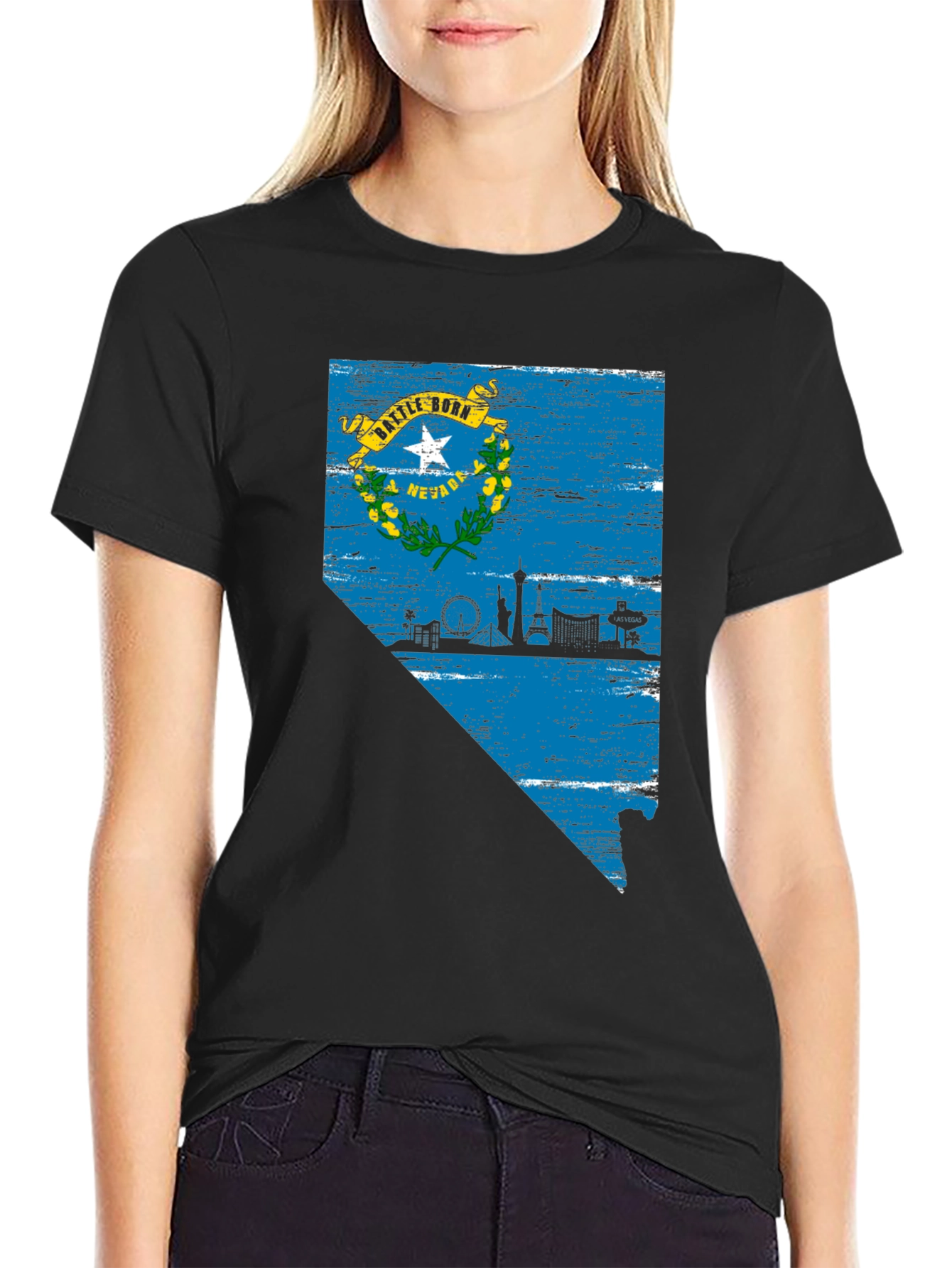 Nevada State Flag Graphic T-Shirt