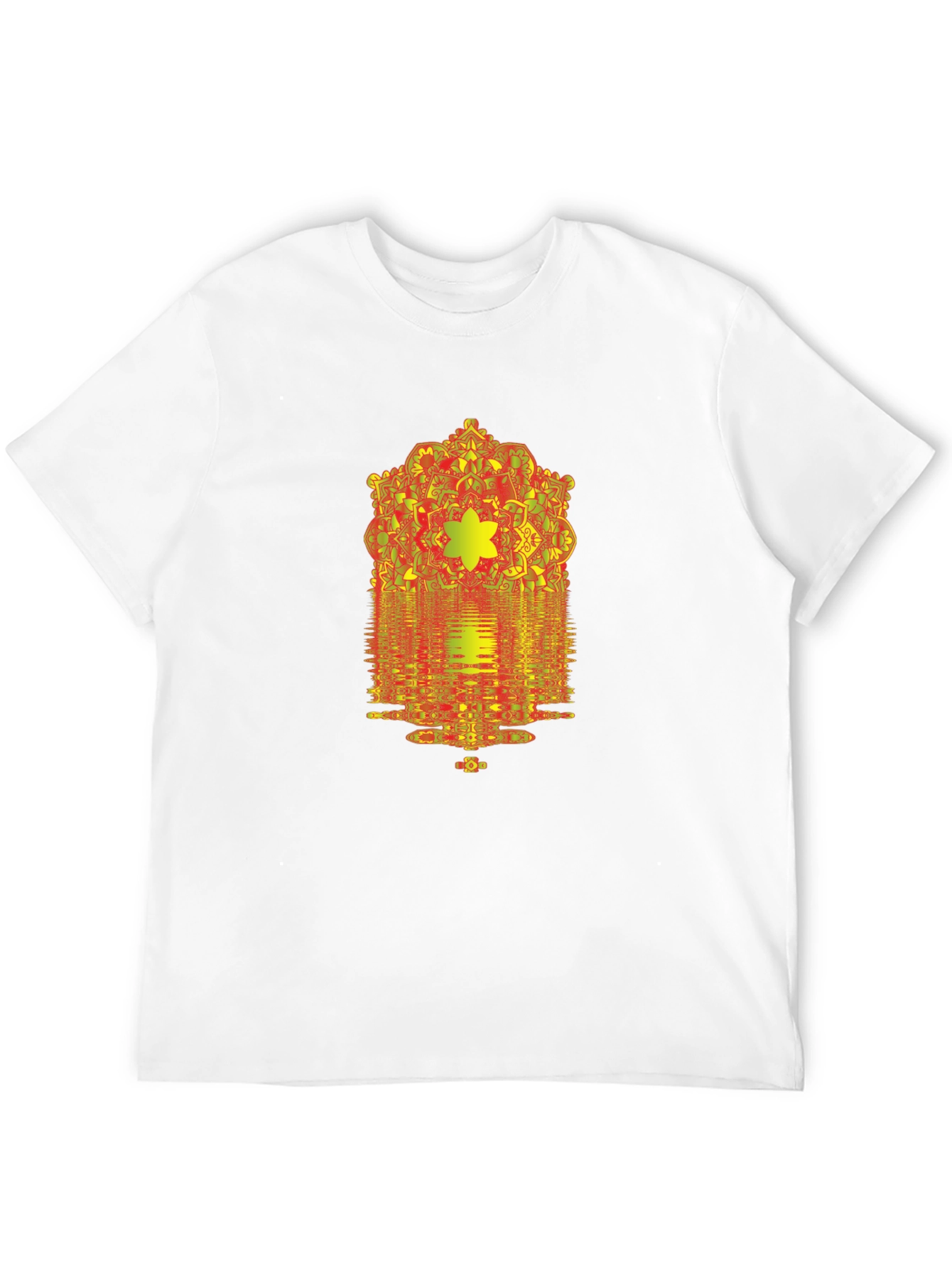 Geometric Mandala Graphic Print Black T-Shirt