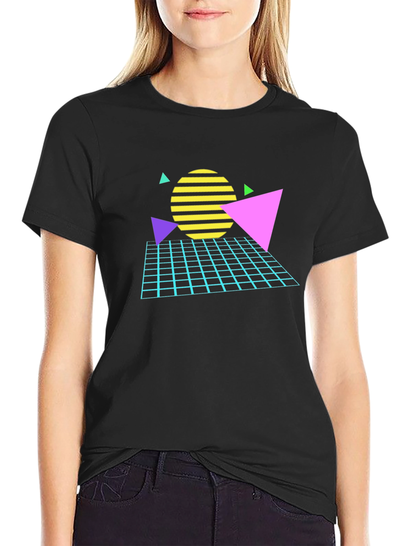 Retro 80s Geometric Graphic T-Shirt
