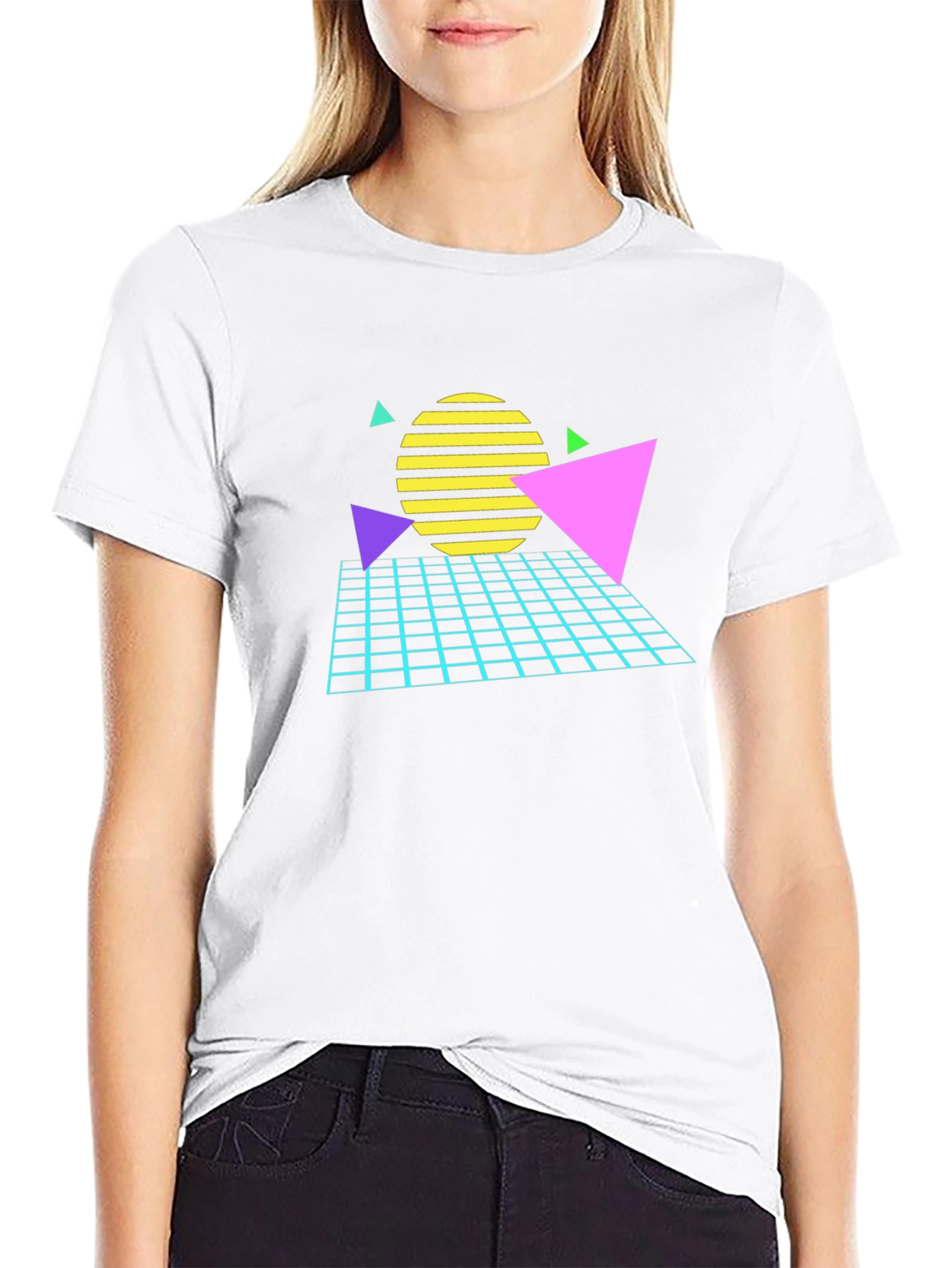 Retro 80s Geometric Graphic T-Shirt