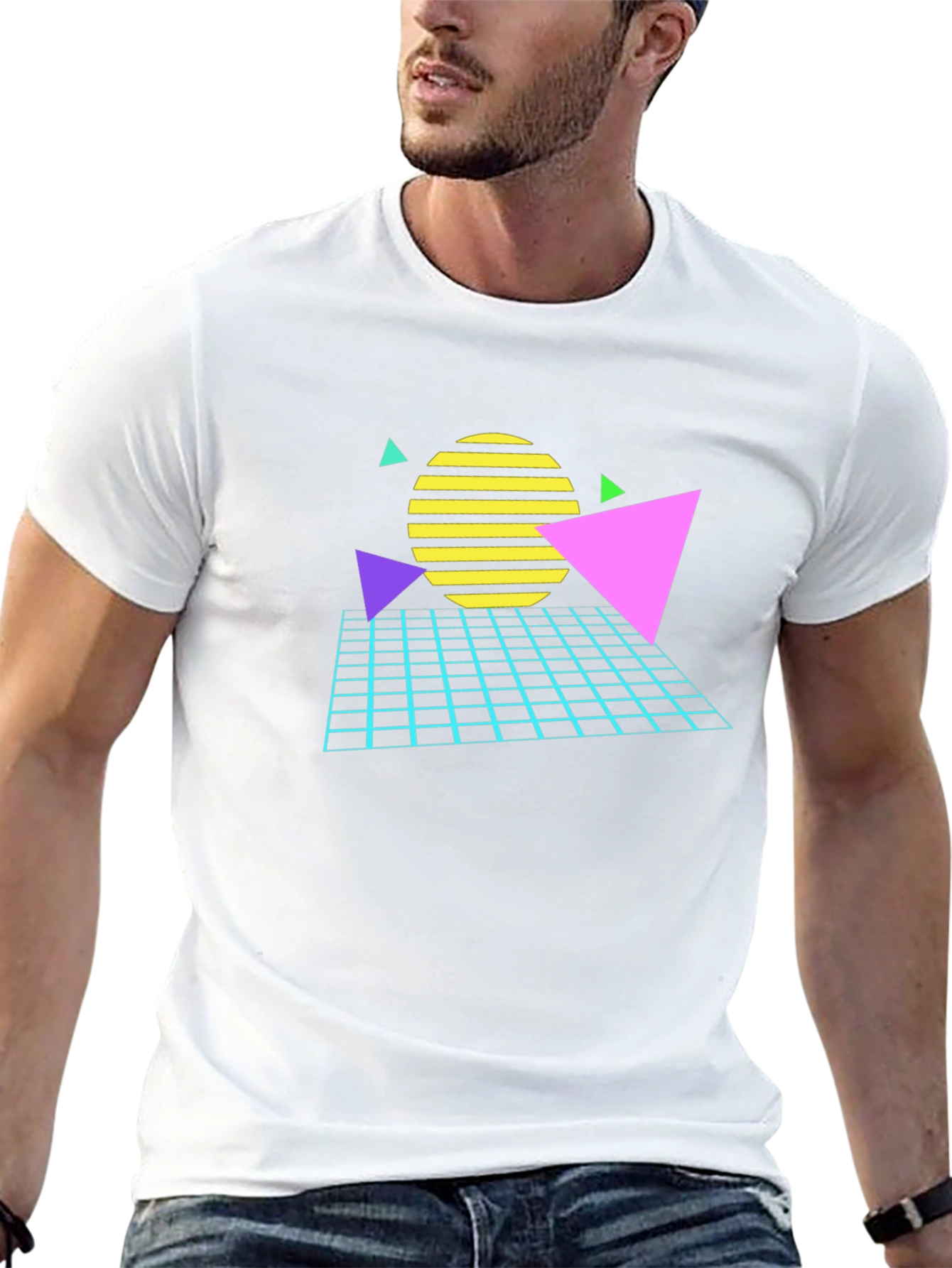Retro 80s Geometric Graphic T-Shirt