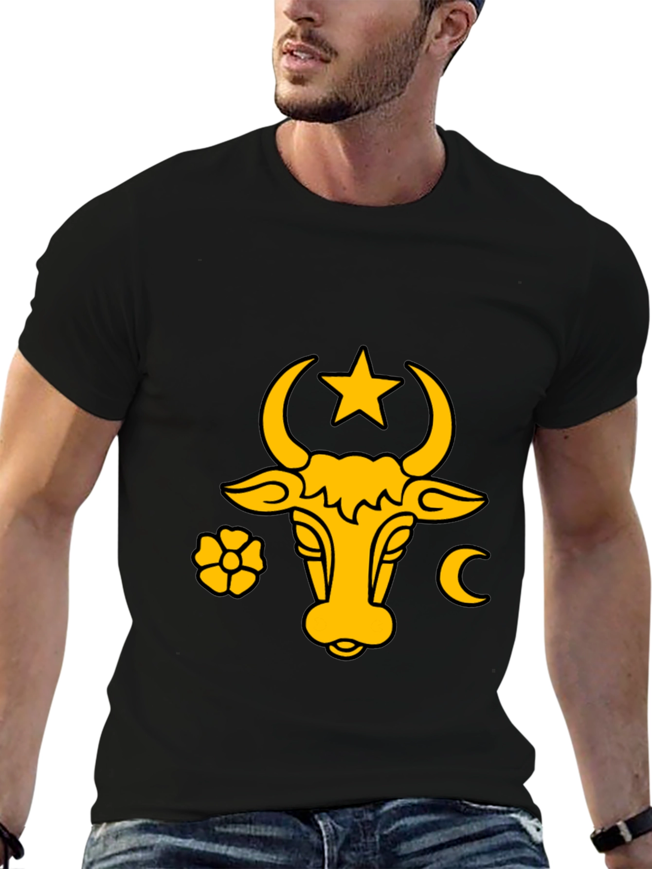 Moldova Coat of Arms Graphic Black T-Shirt