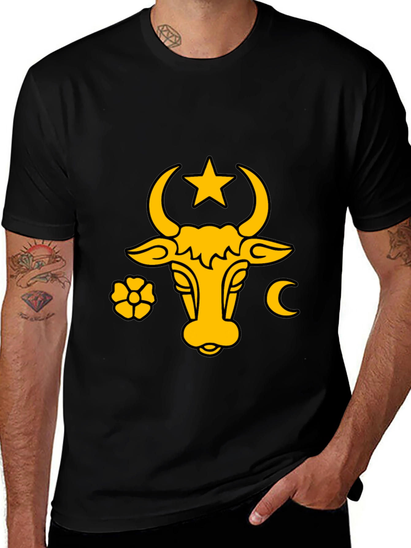 Moldova Coat of Arms Graphic Black T-Shirt