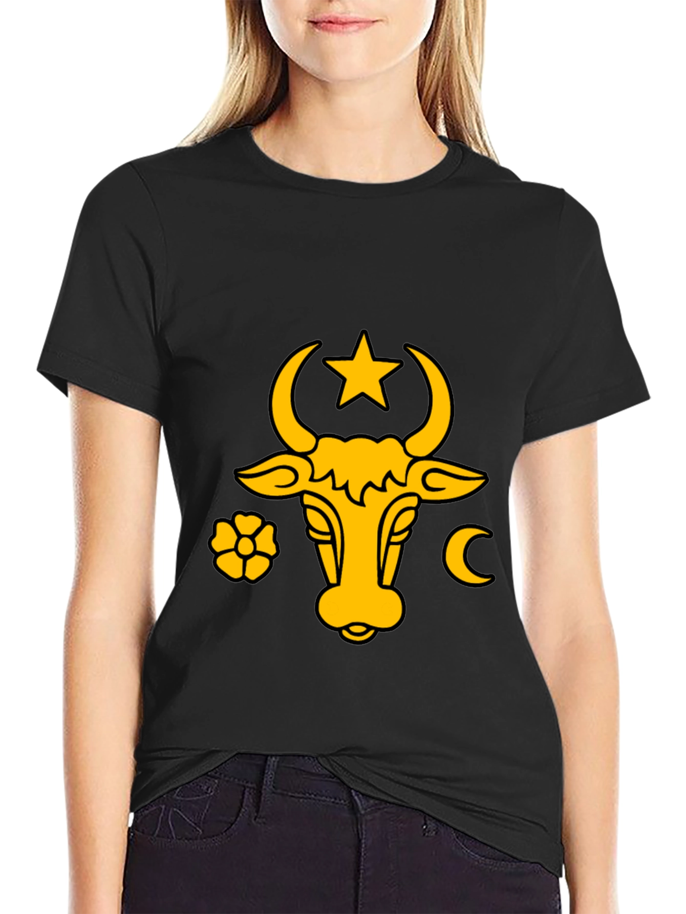 Moldova Coat of Arms Graphic Black T-Shirt