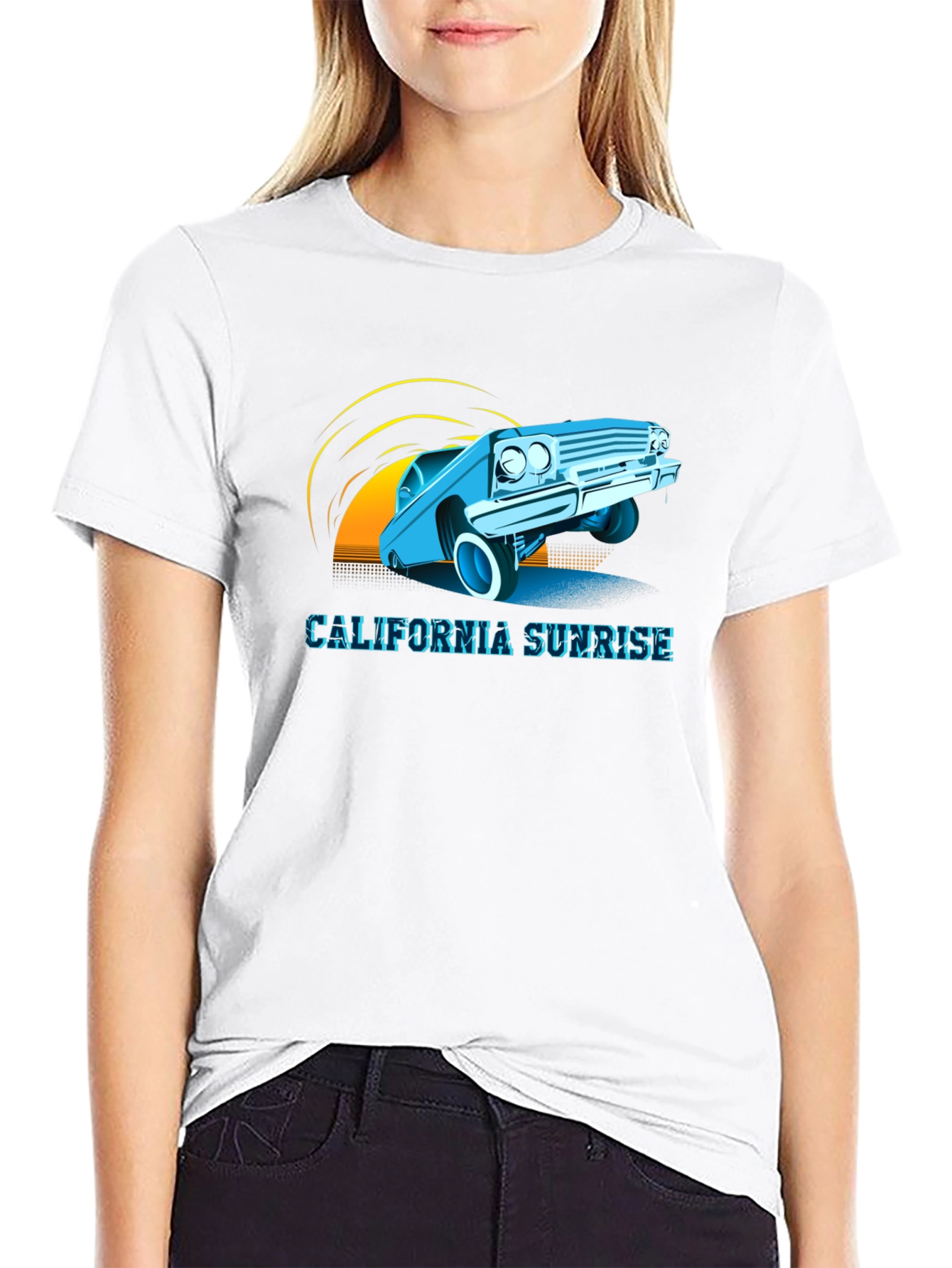 California Sunrise Car T-Shirt