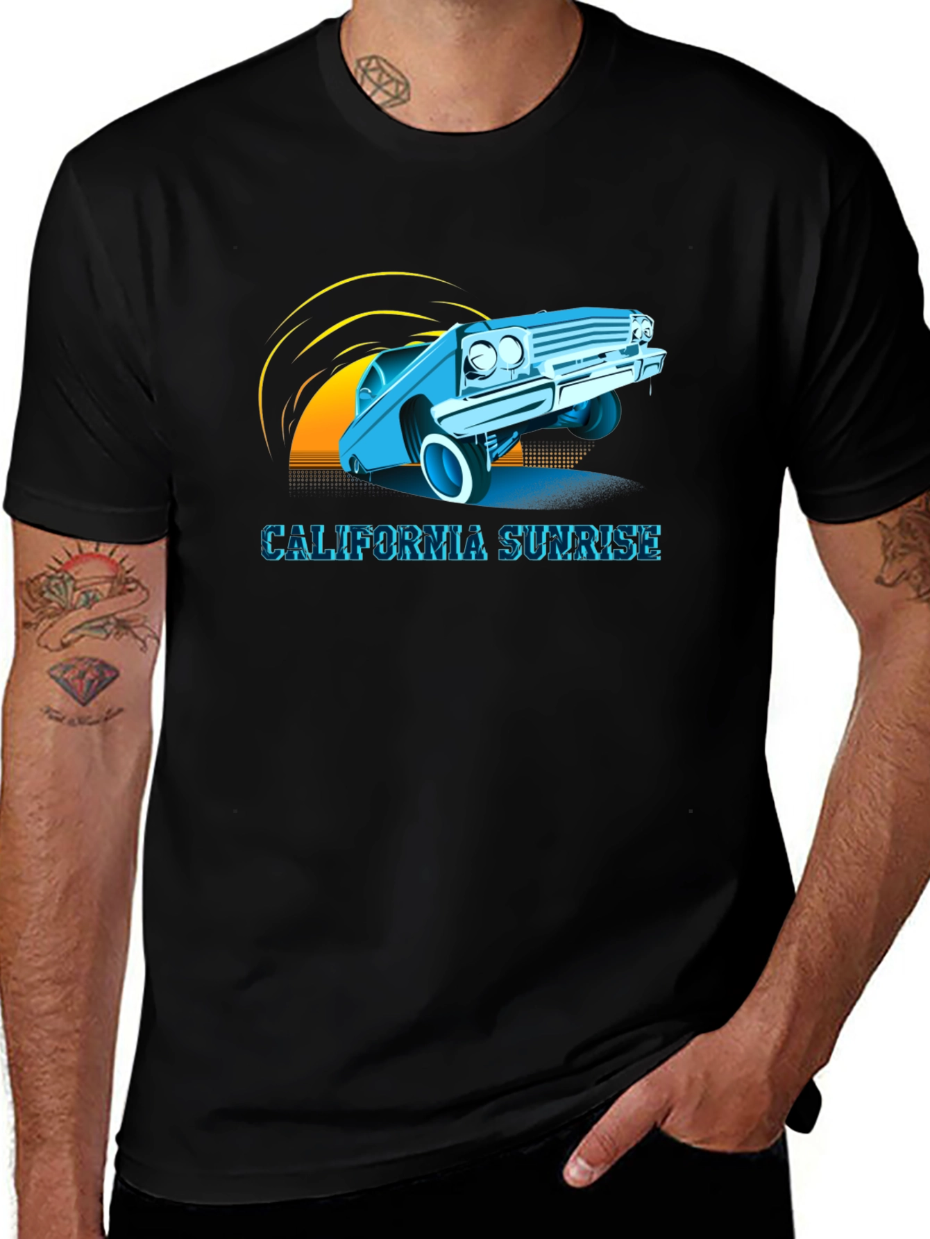 California Sunrise Car T-Shirt