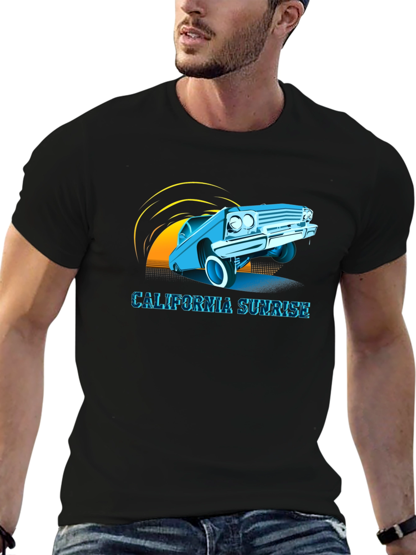California Sunrise Car T-Shirt