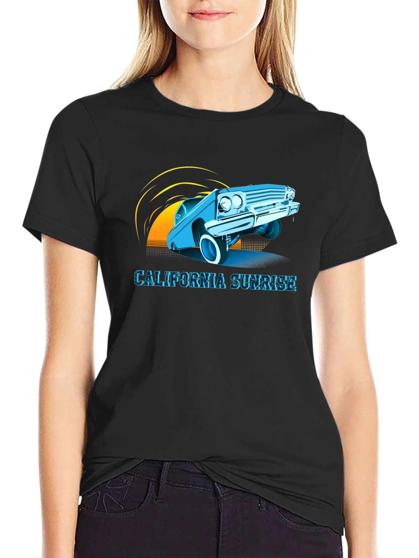 California Sunrise Car T-Shirt