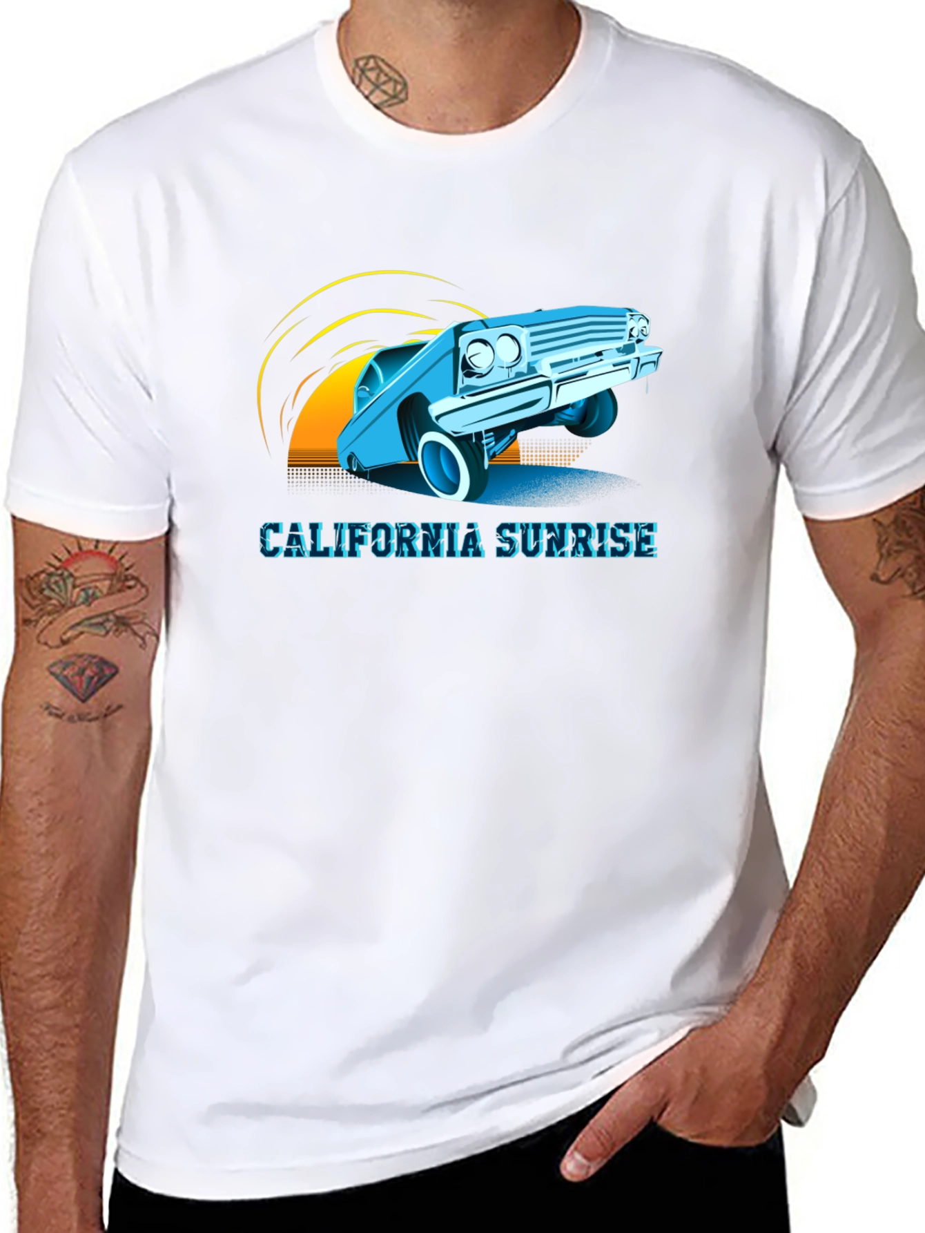California Sunrise Car T-Shirt