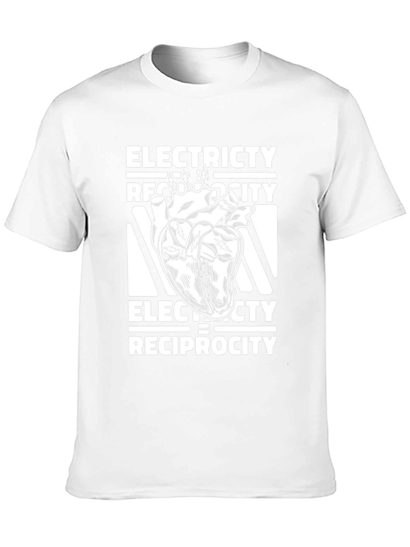 Electricity Reciprocity Heart T-Shirt - Unique Design
