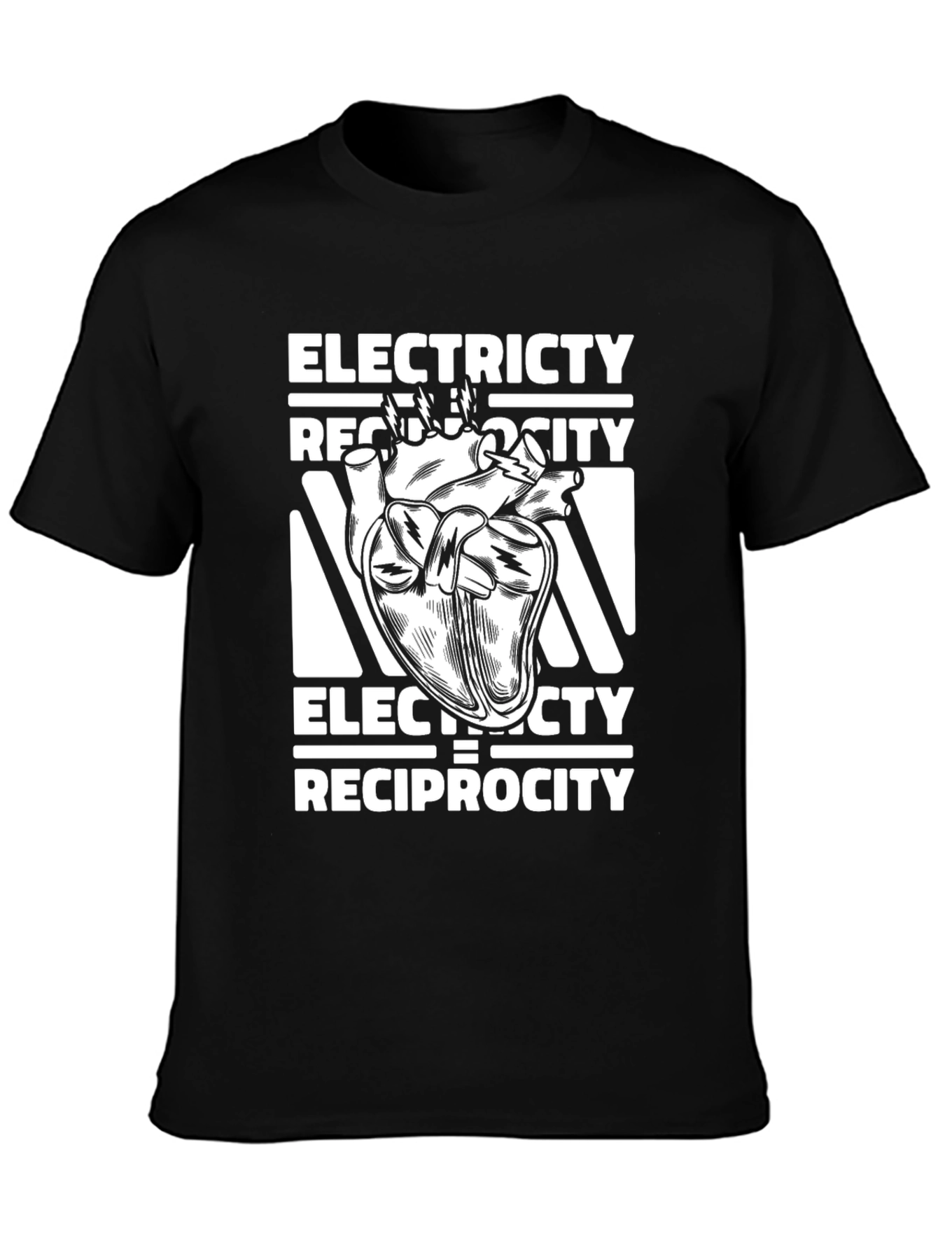 Electricity Reciprocity Heart T-Shirt - Unique Design