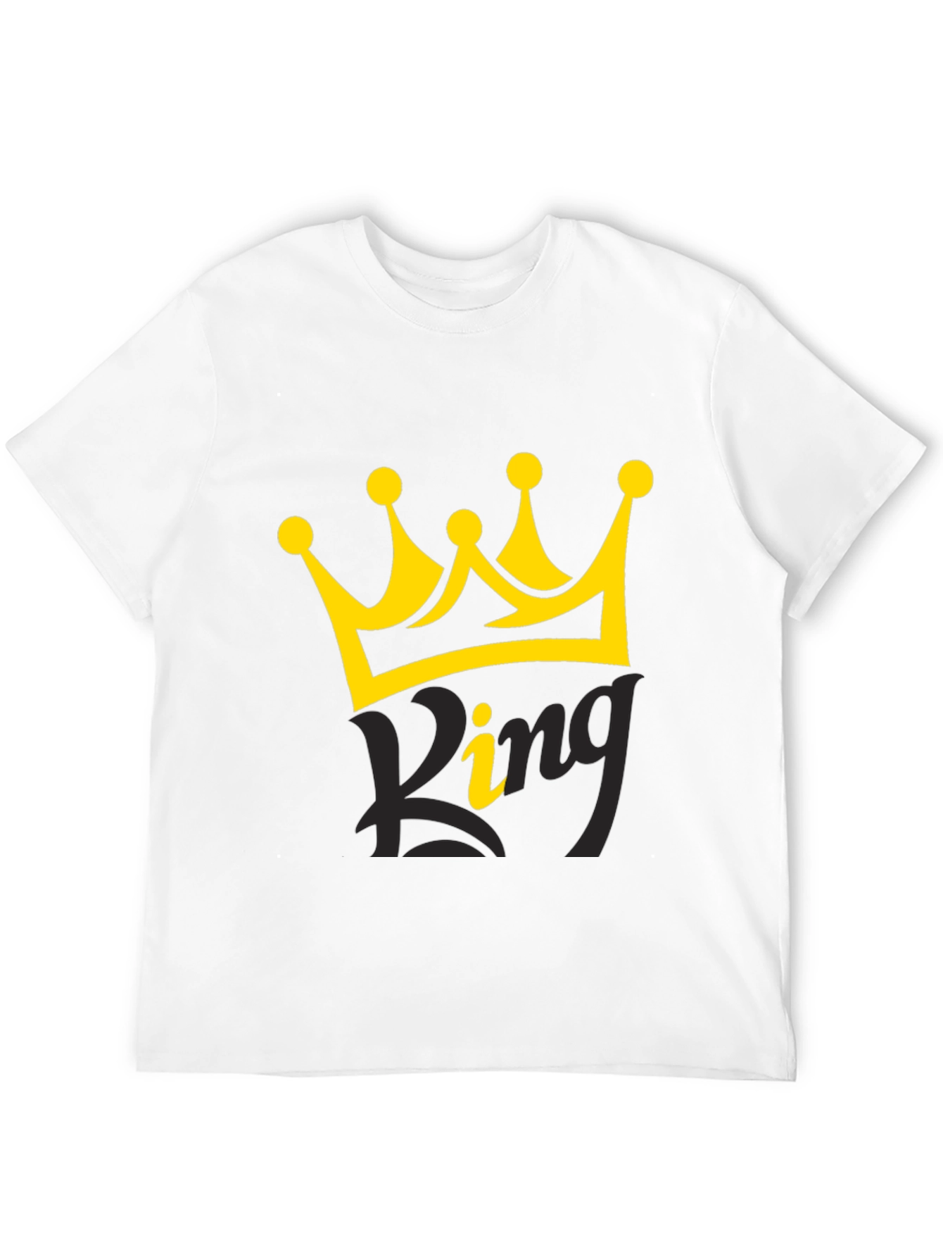 King Crown Graphic Black T-Shirt for Men