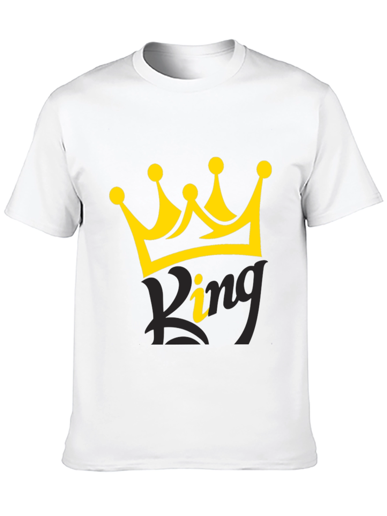 King Crown Graphic Black T-Shirt for Men