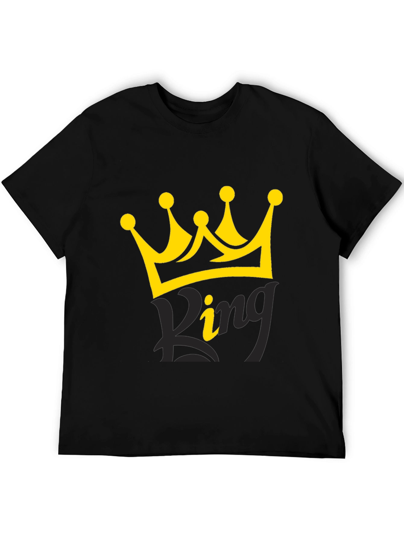 King Crown Graphic Black T-Shirt for Men