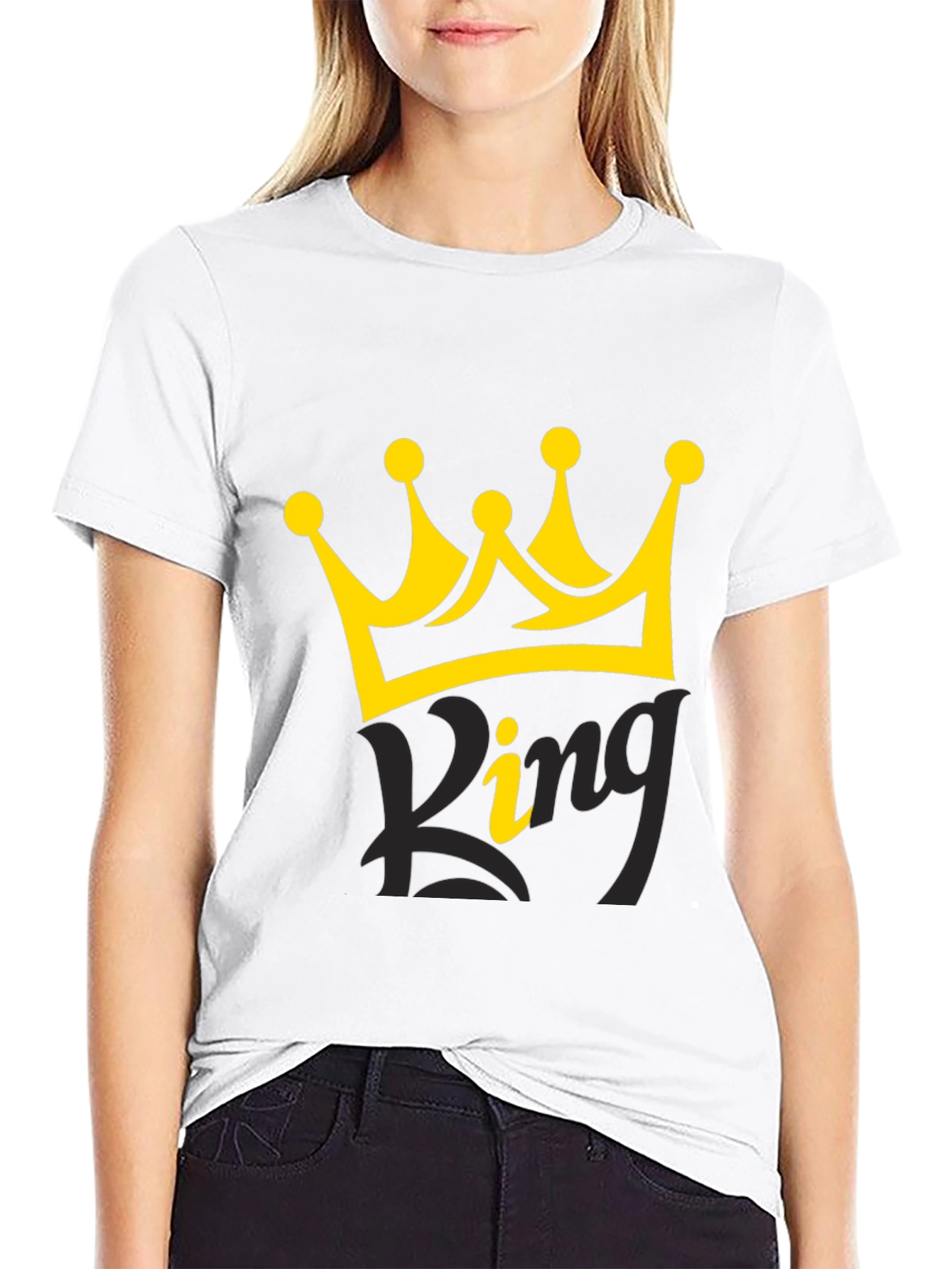 King Crown Graphic Black T-Shirt for Men