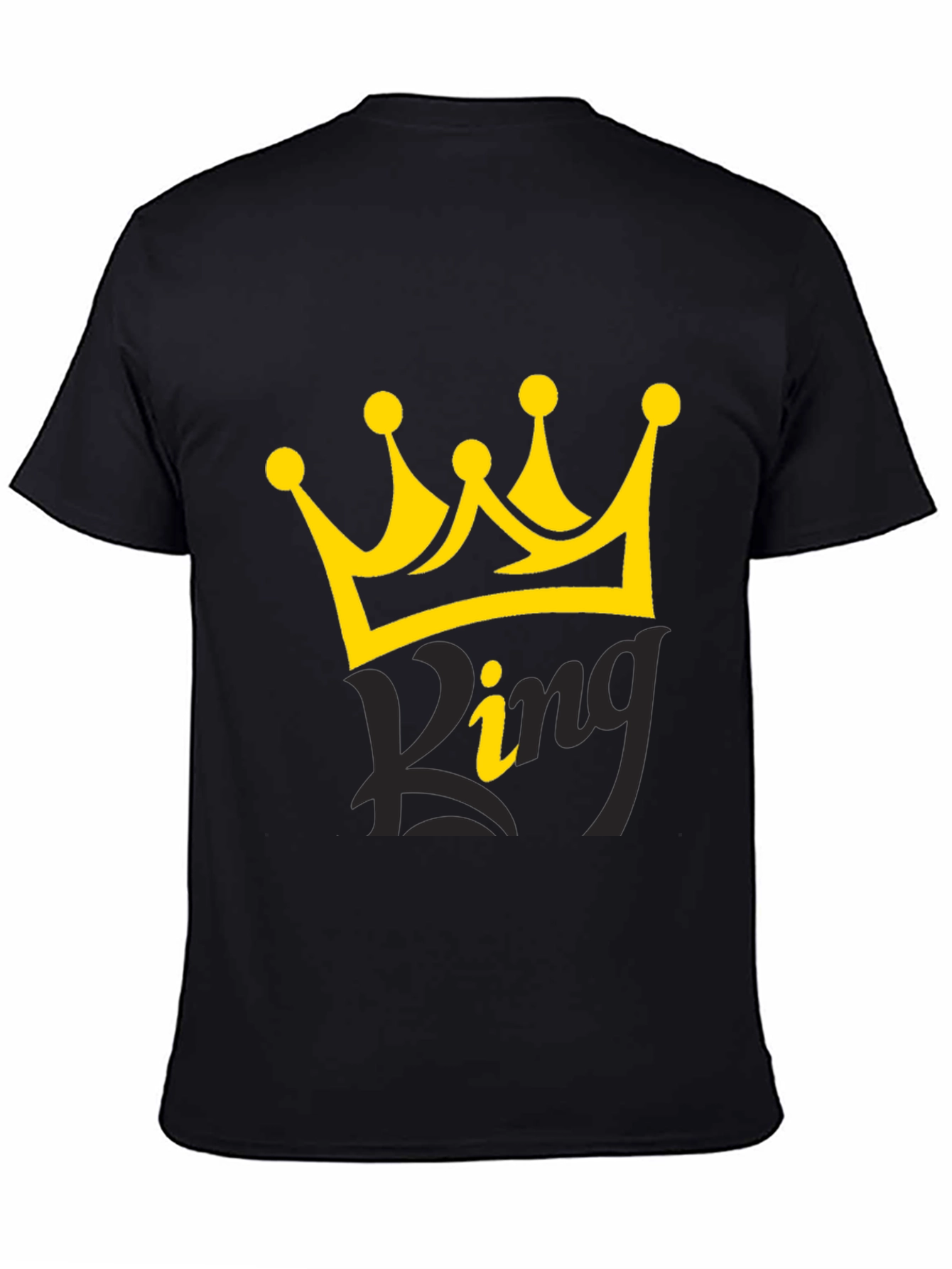 King Crown Graphic Black T-Shirt for Men