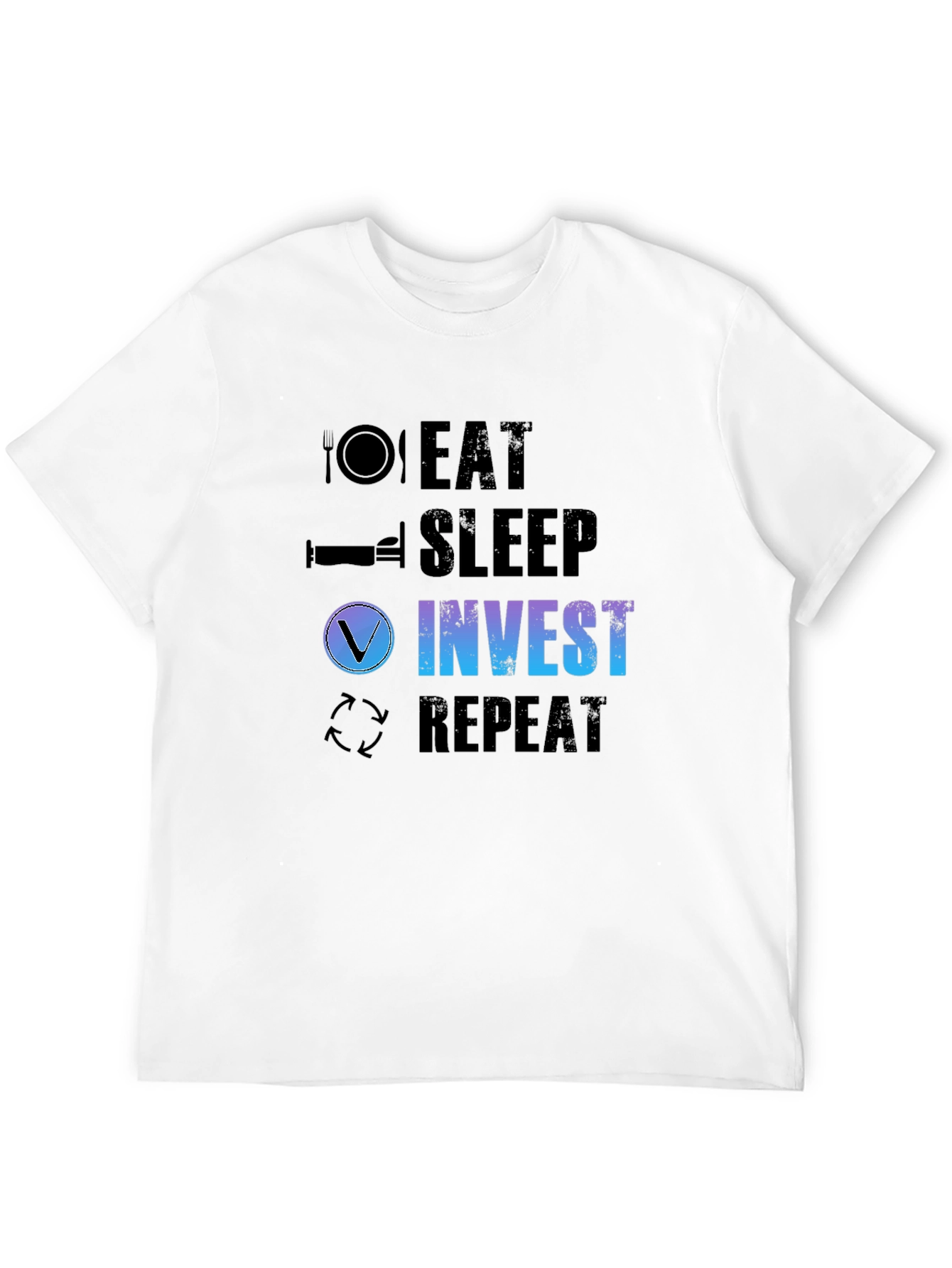 Eat Sleep Invest Repeat Black T-Shirt