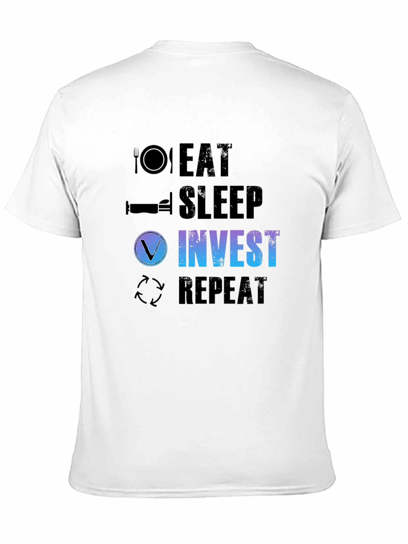 Eat Sleep Invest Repeat Black T-Shirt