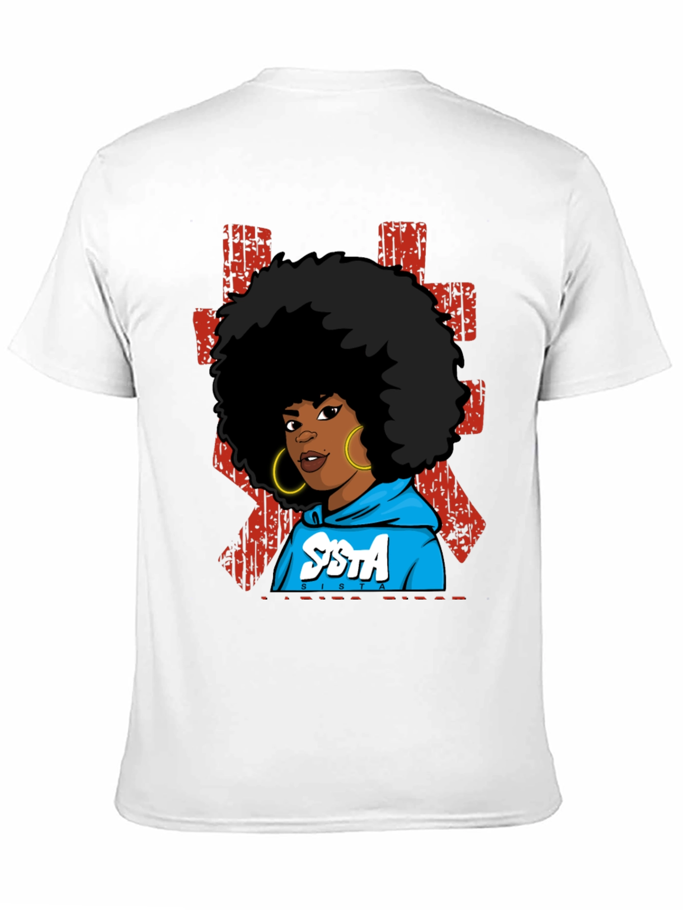SISTA Graphic T-Shirt - Afro Pride Black Tee