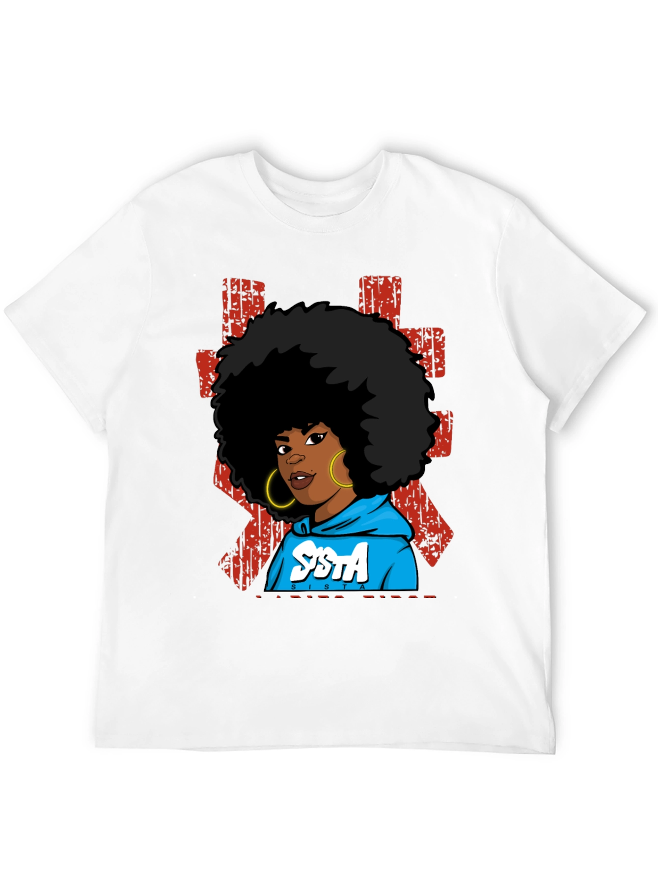 SISTA Graphic T-Shirt - Afro Pride Black Tee