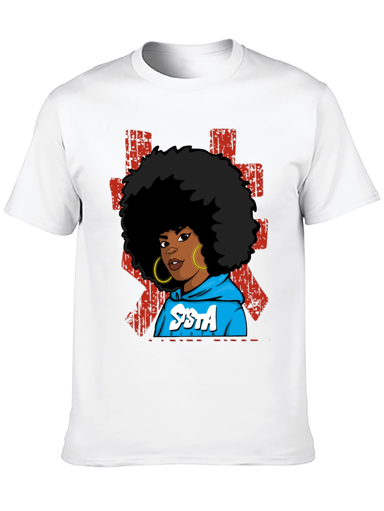 SISTA Graphic T-Shirt - Afro Pride Black Tee