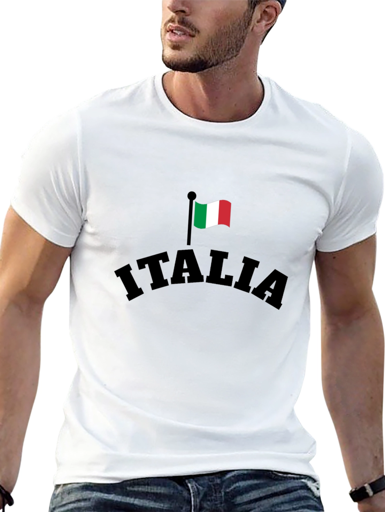 Italia Flag Graphic T-Shirt - Stylish Italian Pride Tee