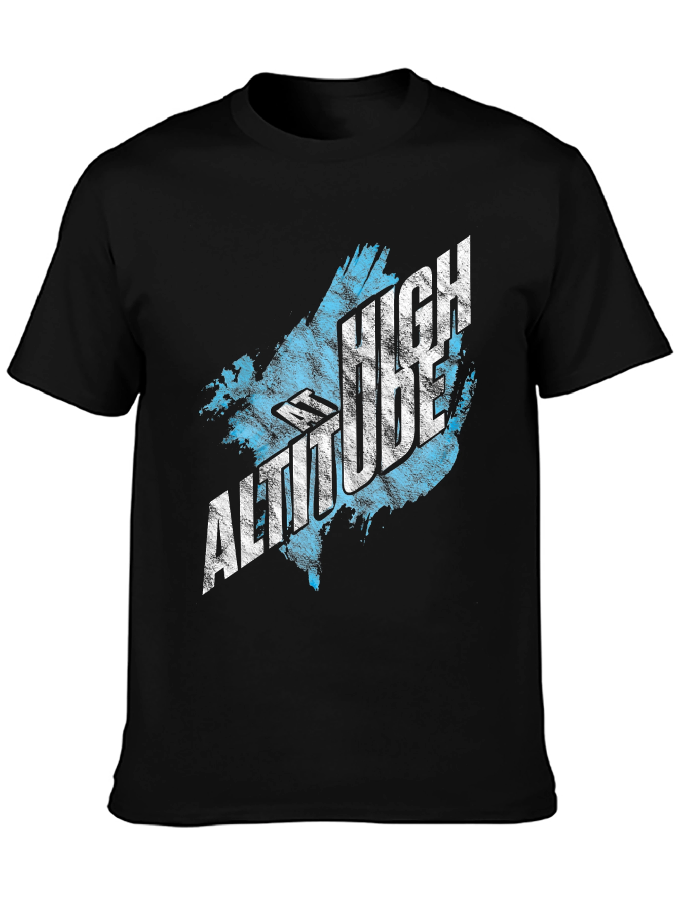 High Altitude Graphic Tee - Black Cotton T-Shirt