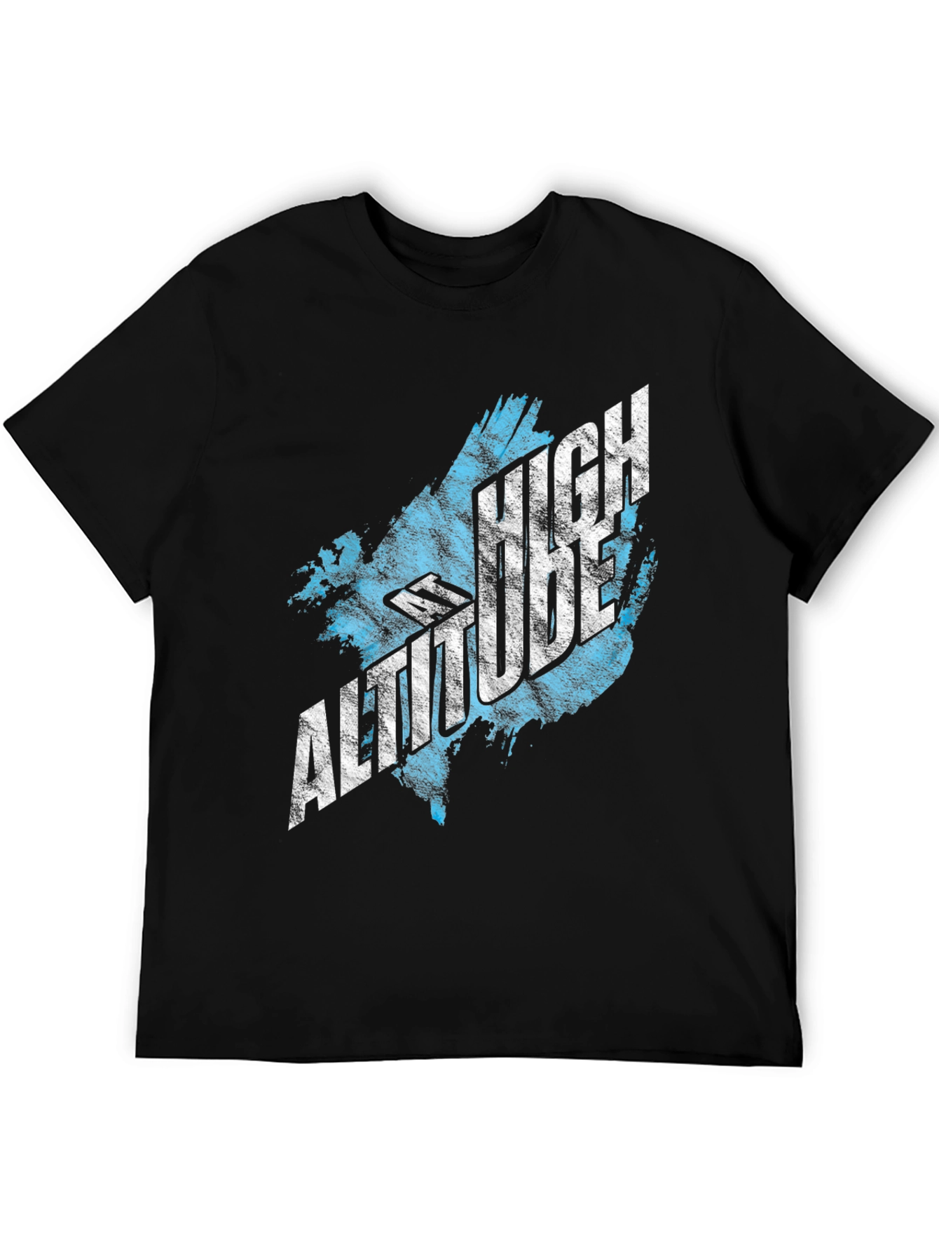 High Altitude Graphic Tee - Black Cotton T-Shirt