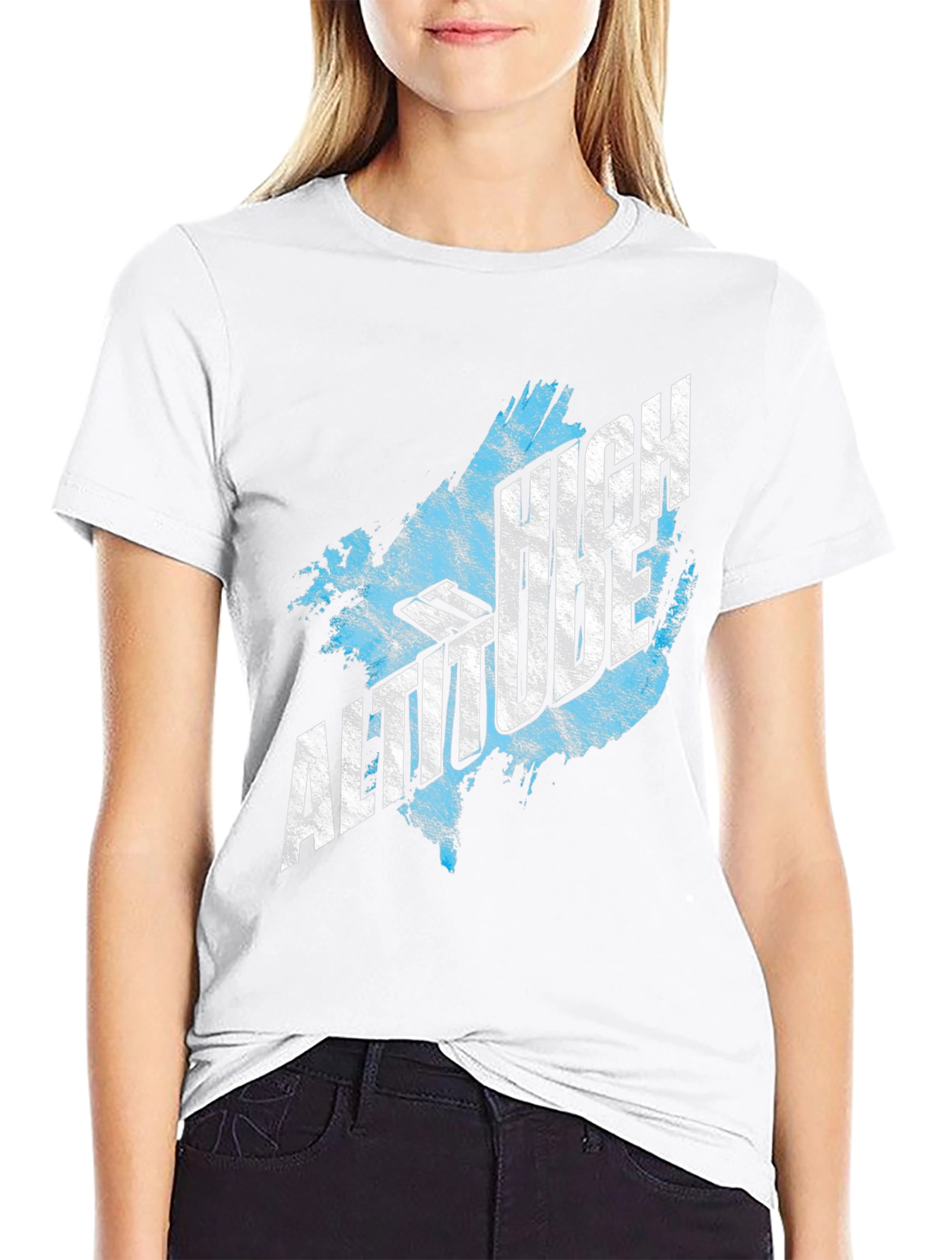 High Altitude Graphic Tee - Black Cotton T-Shirt