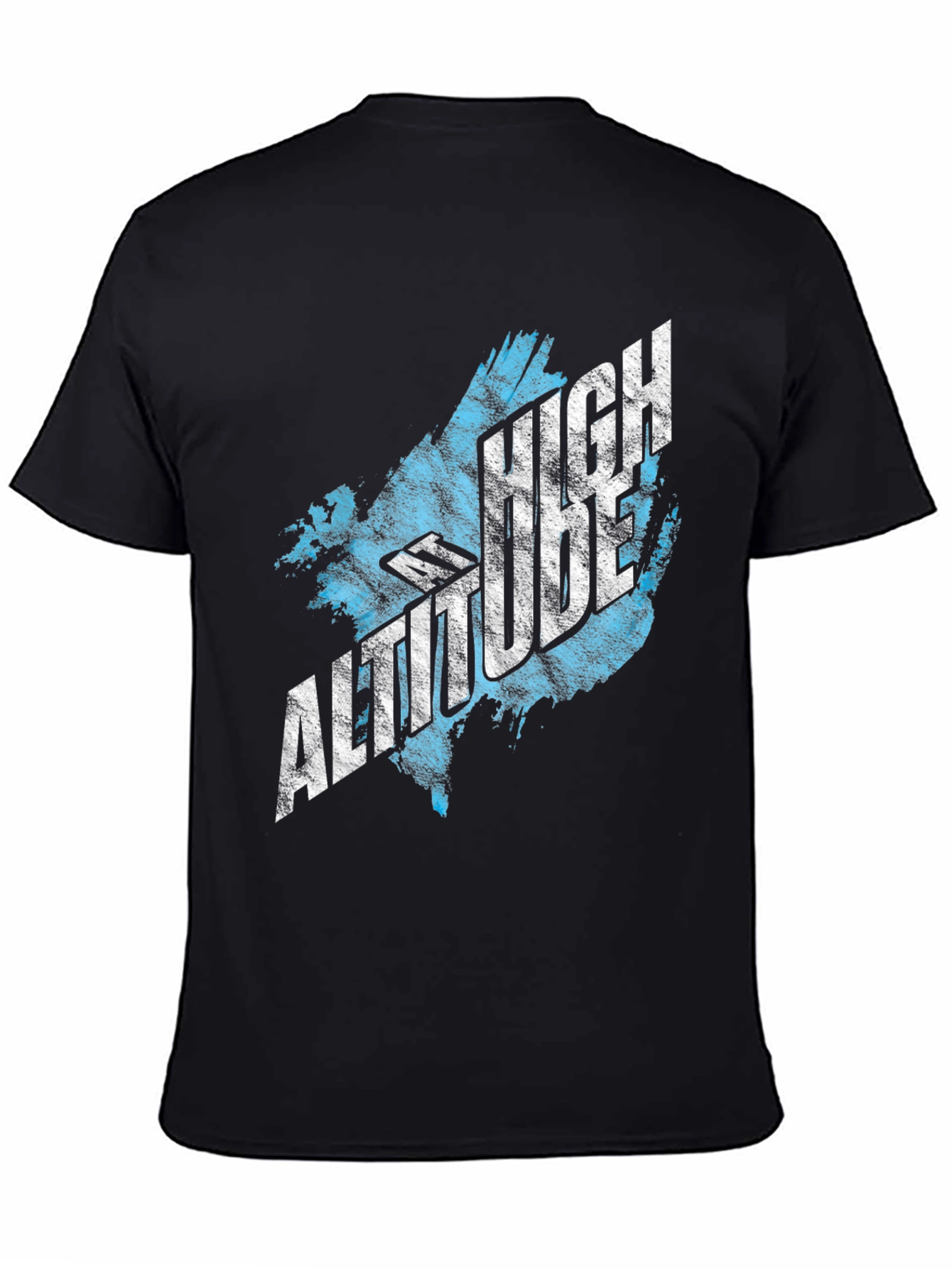 High Altitude Graphic Tee - Black Cotton T-Shirt