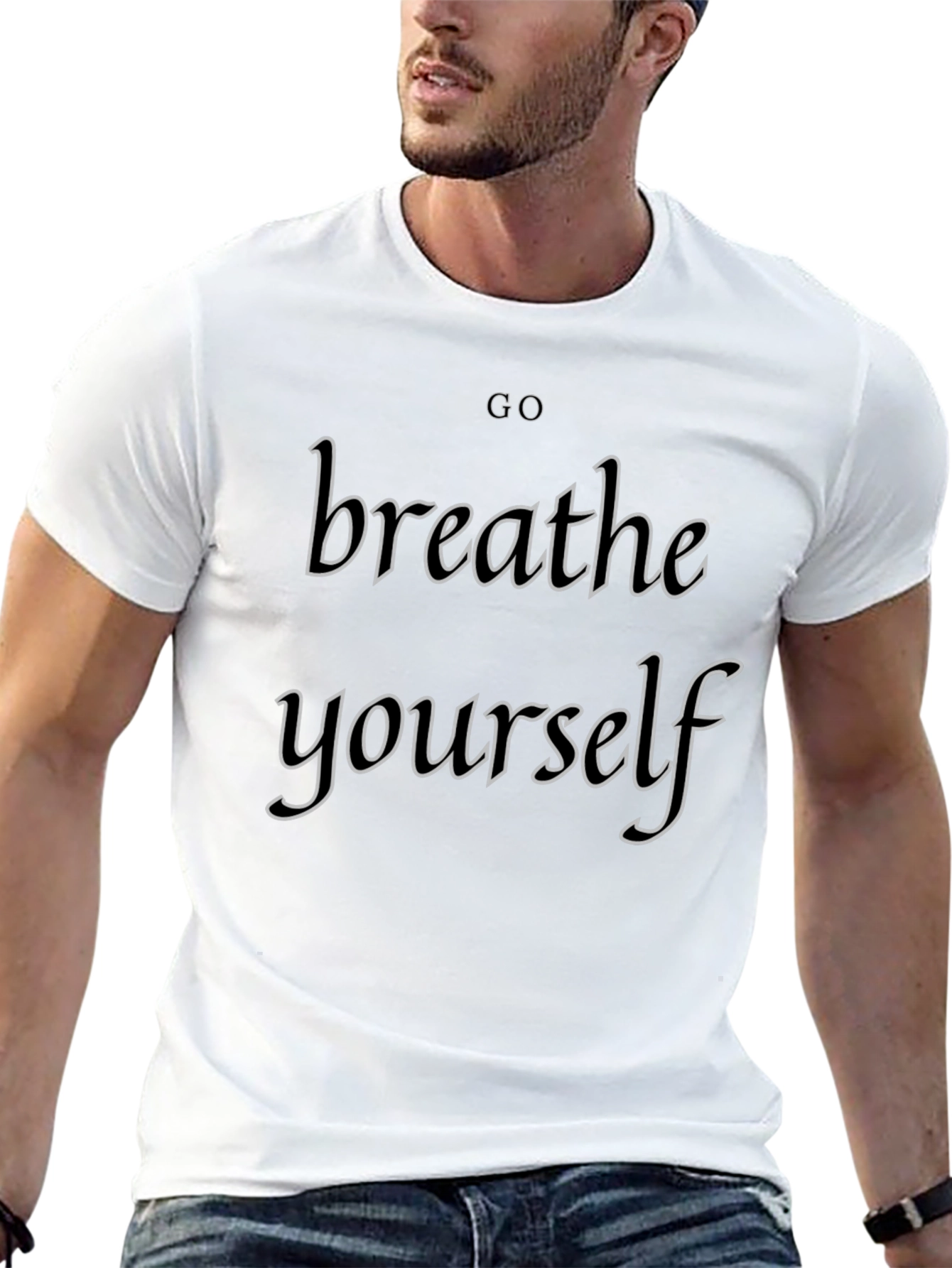Breathe Yourself Graphic Tee - Casual Comfort