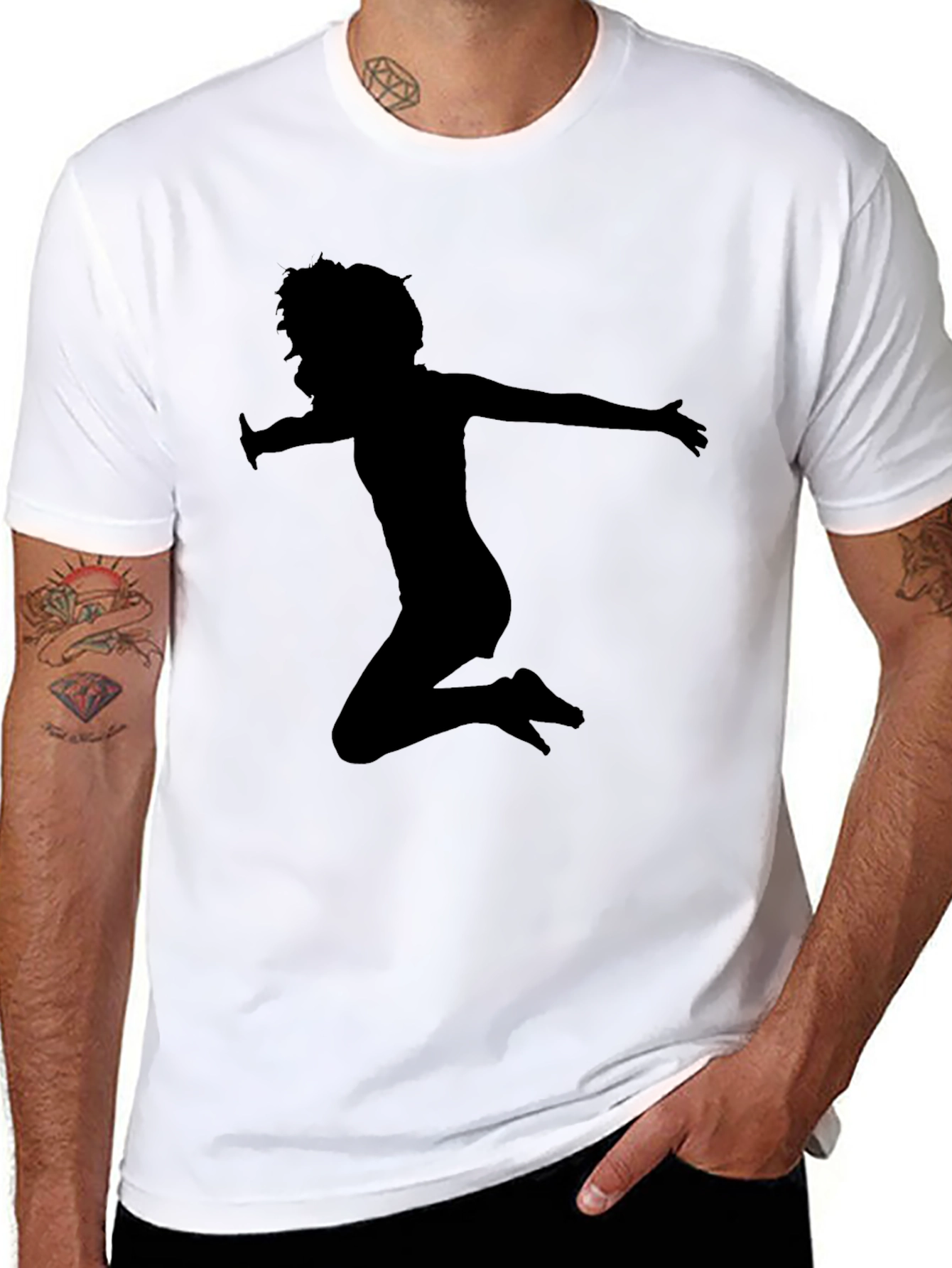 Silhouette Jump Black T-Shirt