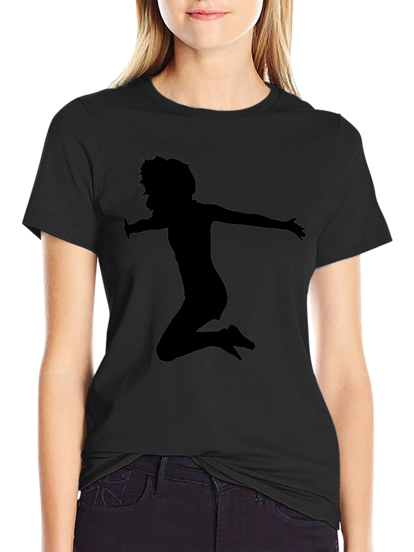 Silhouette Jump Black T-Shirt