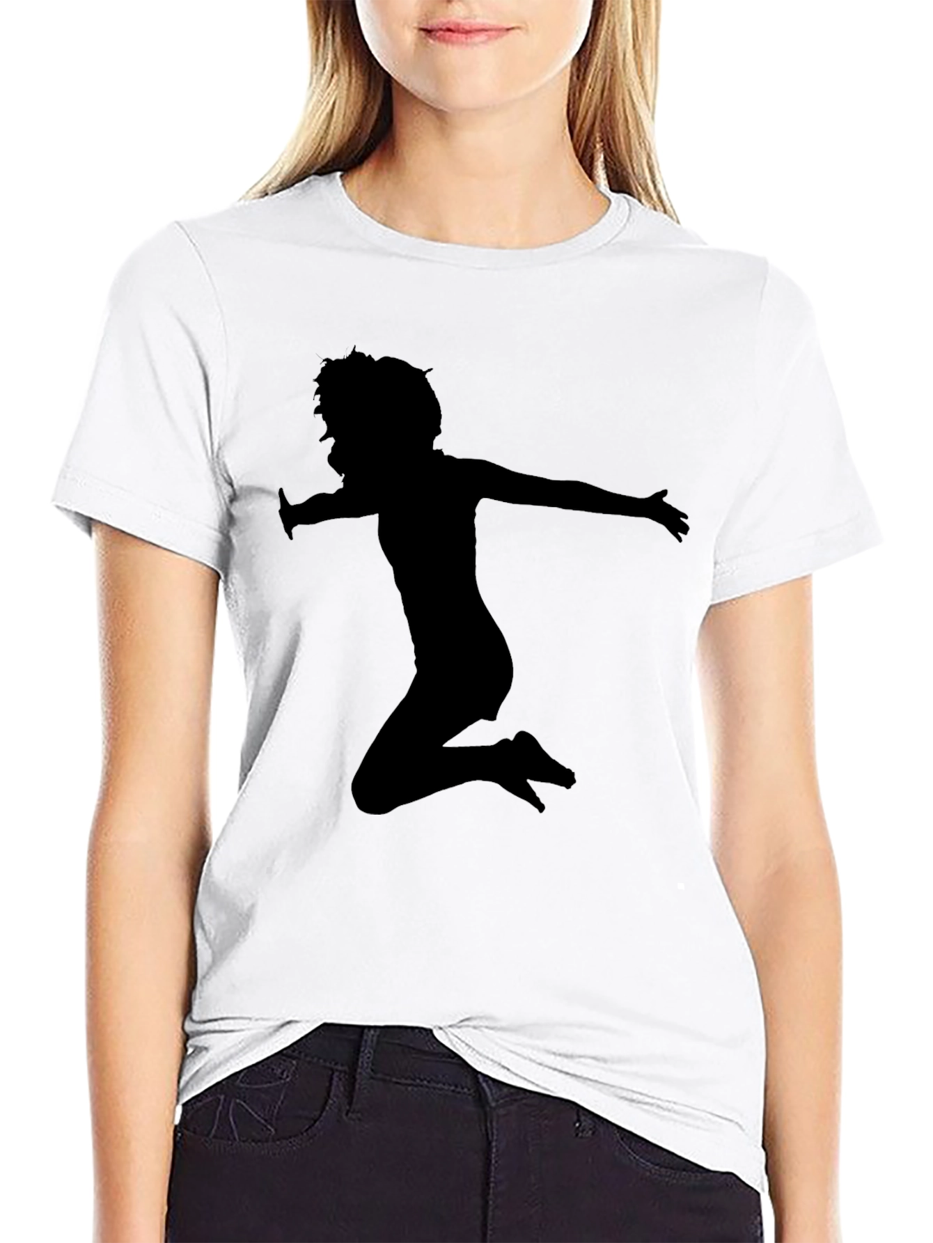 Silhouette Jump Black T-Shirt