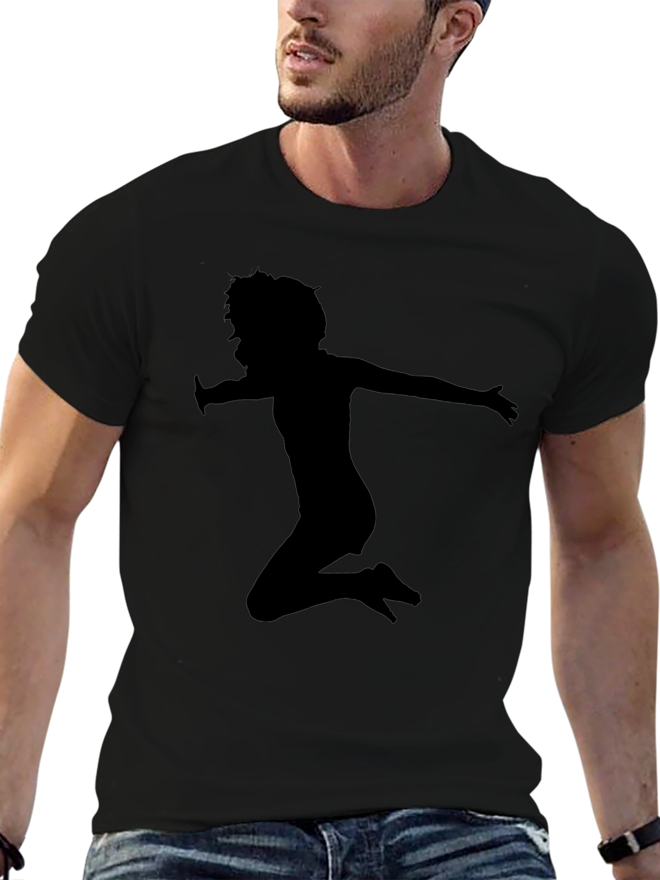 Silhouette Jump Black T-Shirt