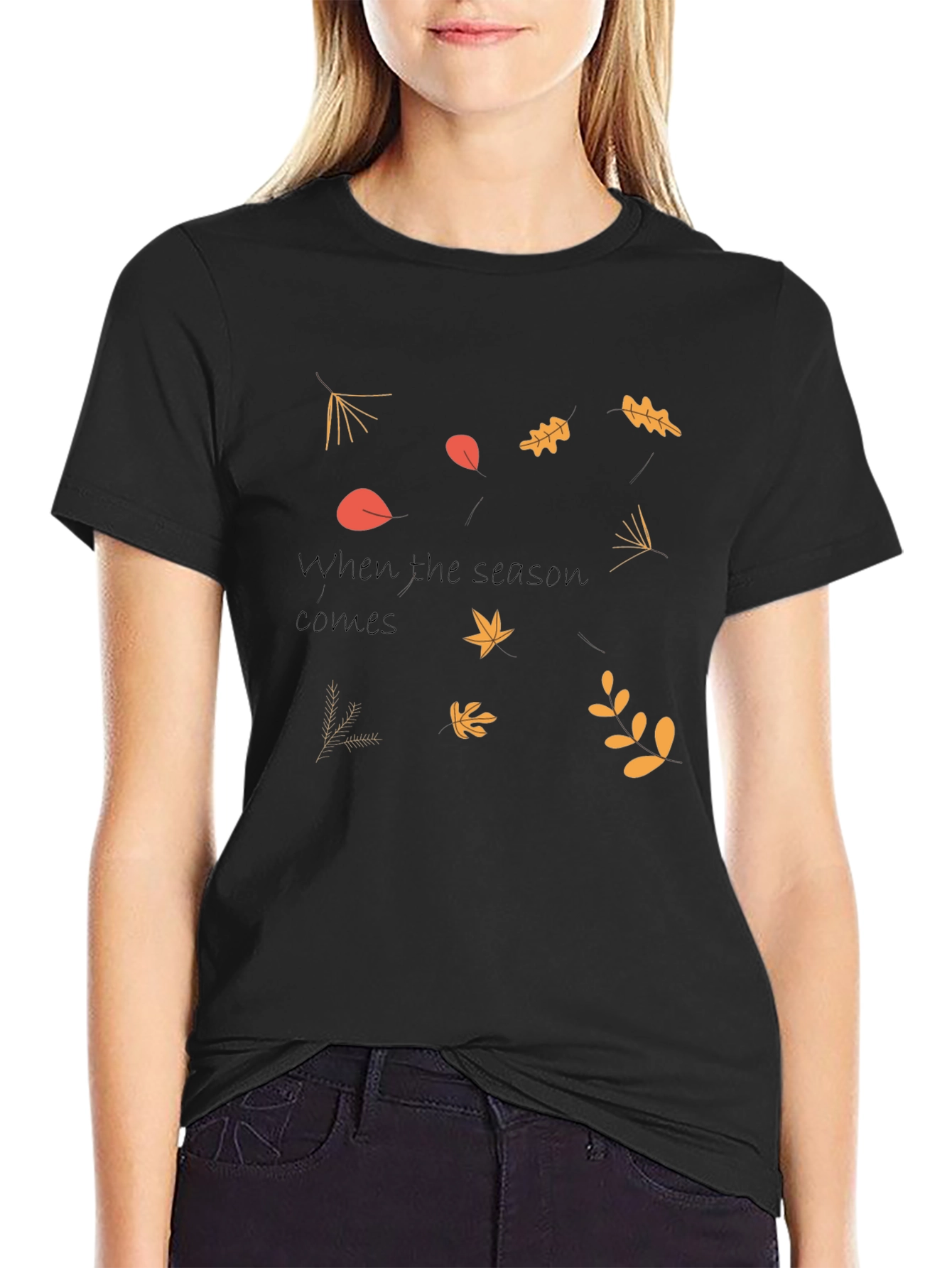 Autumn Leaves Graphic Tee - Seasonal Style