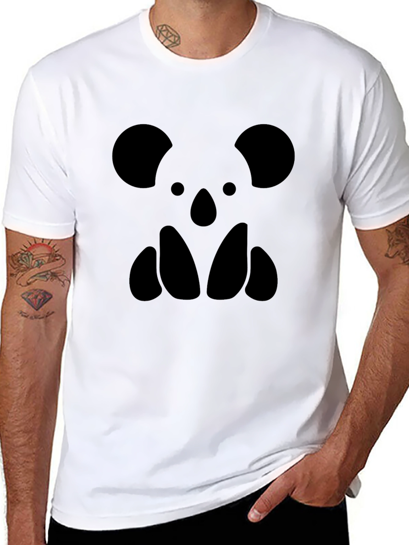 Black Graphic Tee - Koala Bear Silhouette