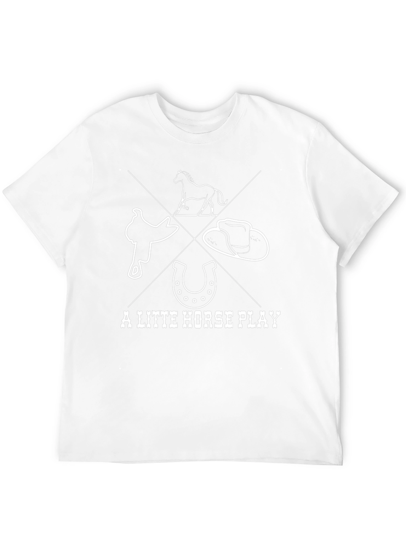 A Little Horse Play Black Graphic Tee