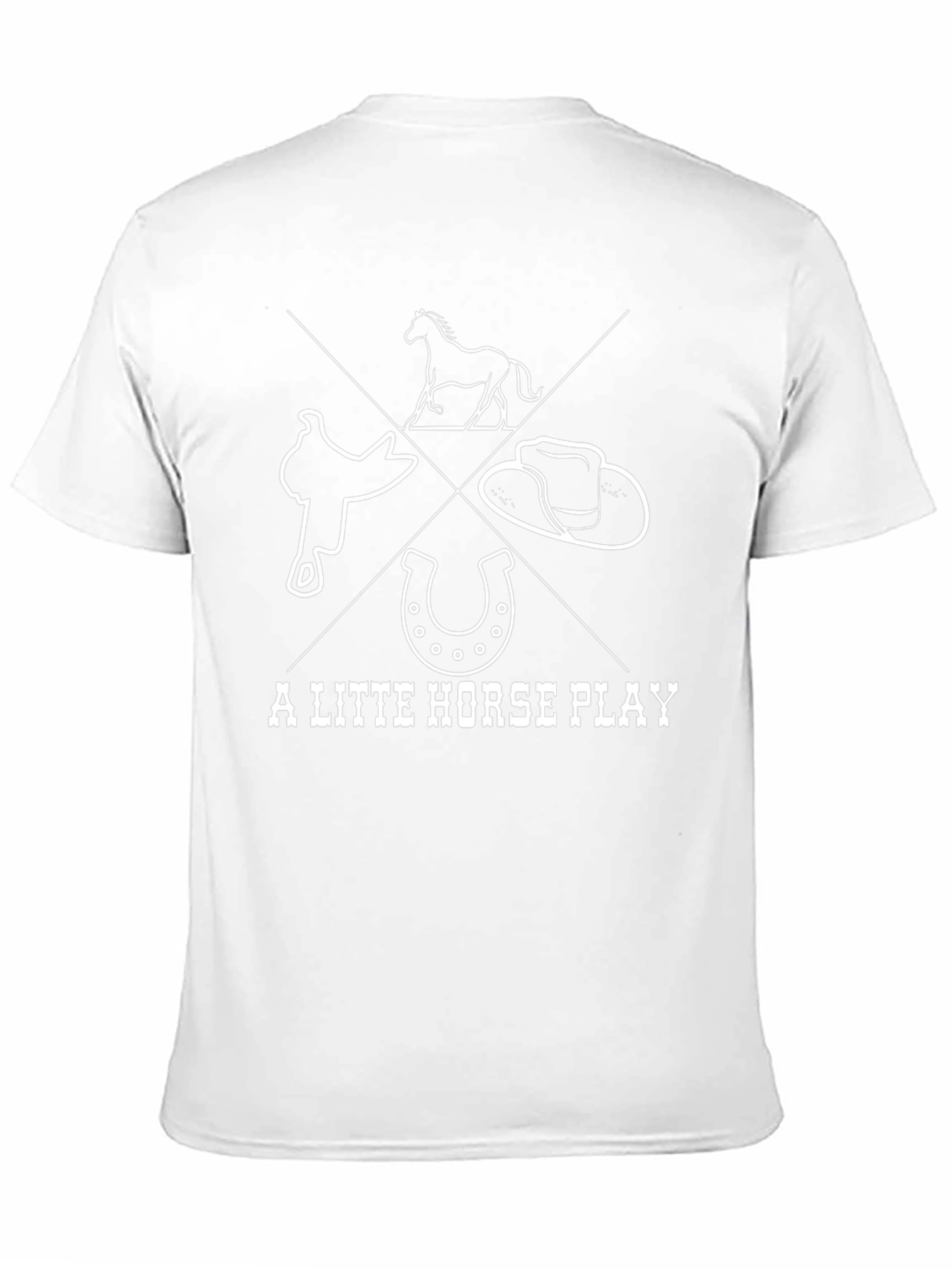 A Little Horse Play Black Graphic Tee