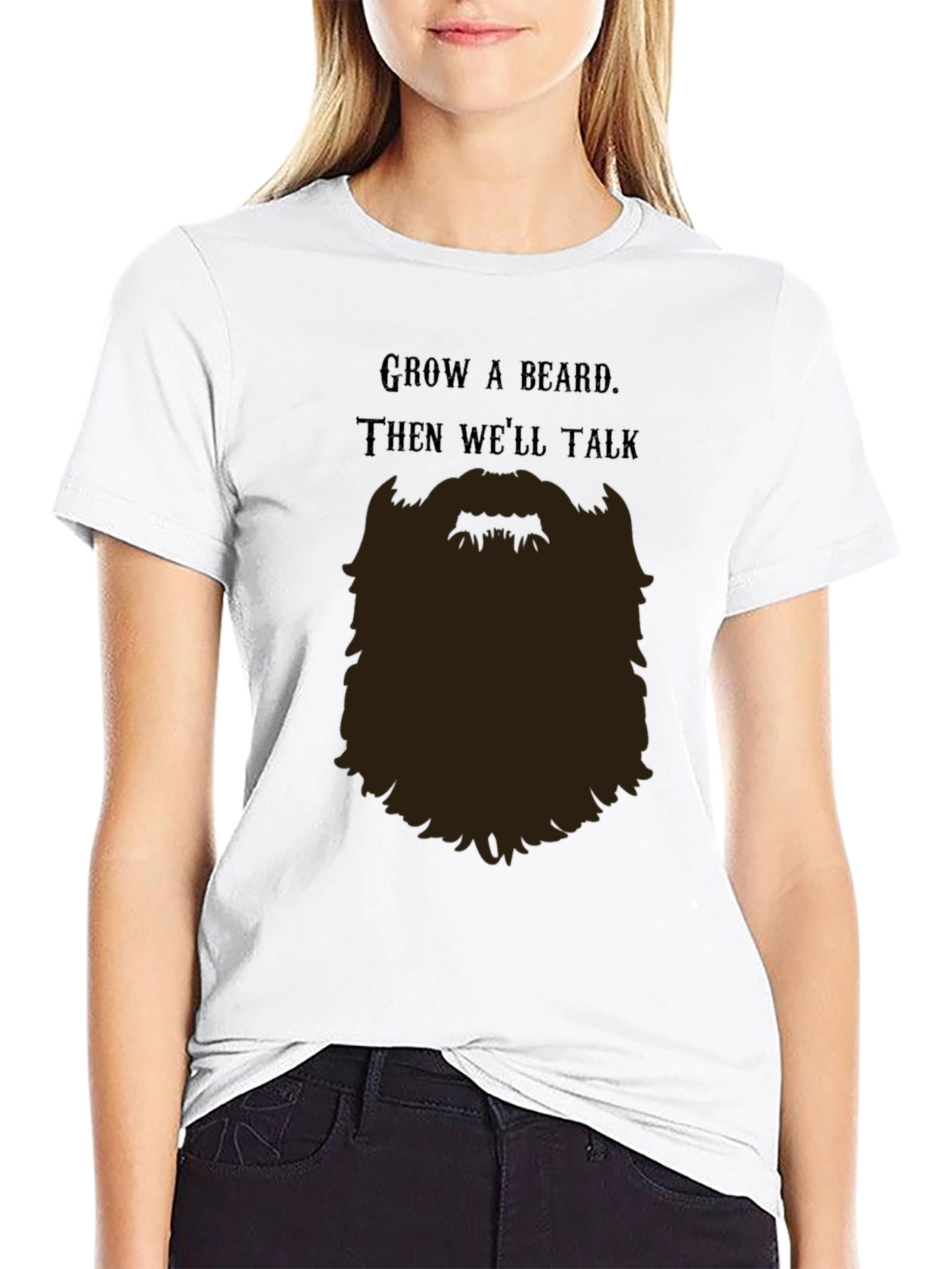 Grow a Beard T-Shirt - Funny Bearded Man Tee