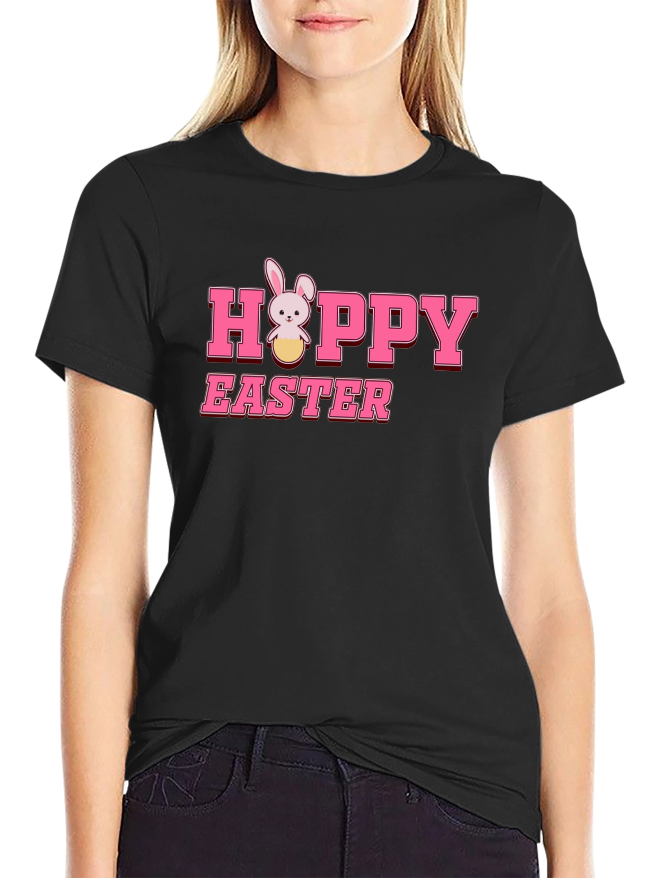 Hoppy Easter Bunny T-Shirt - Cute Holiday Tee