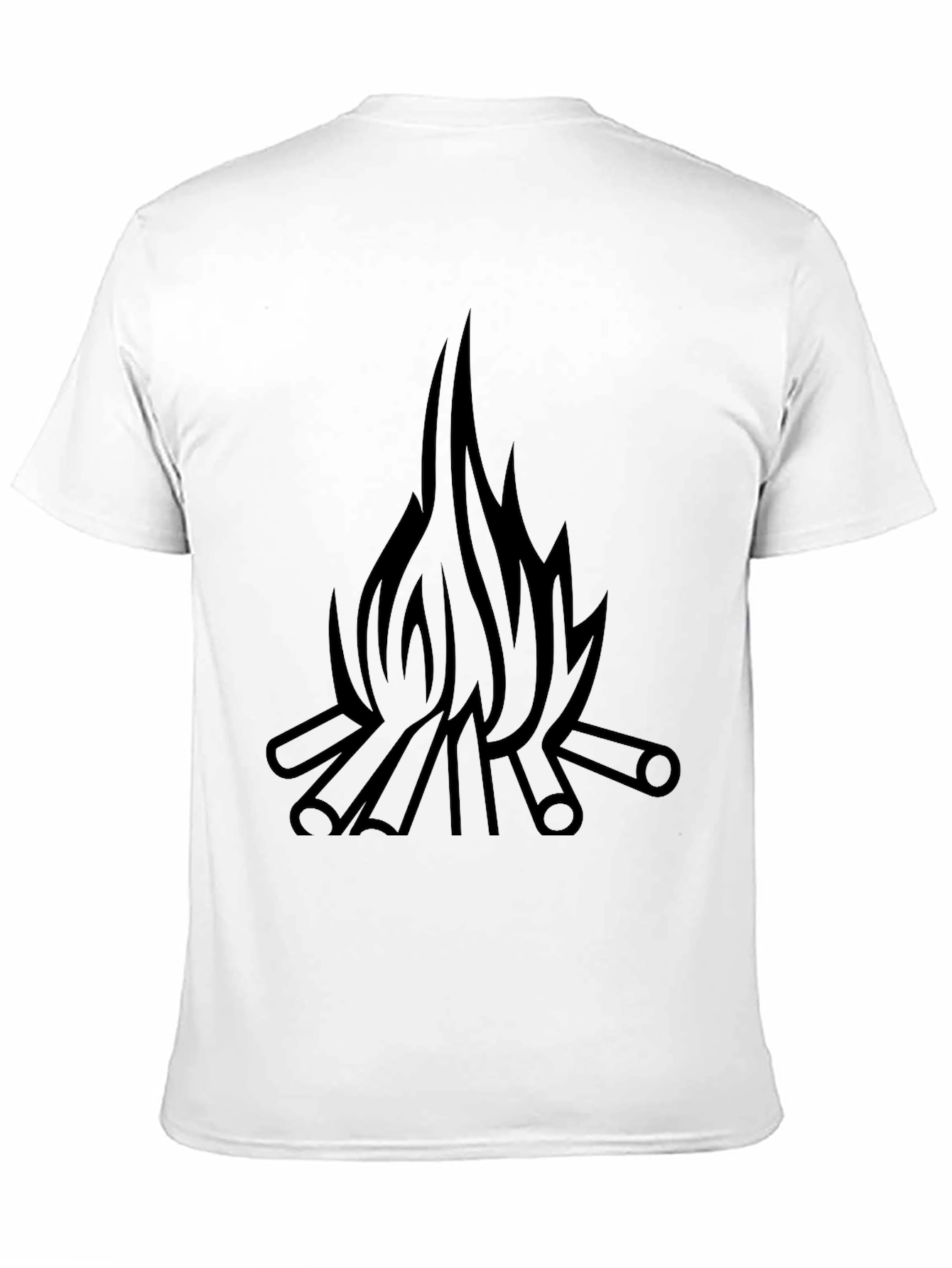 Campfire Graphic T-Shirt - Black Cotton Tee