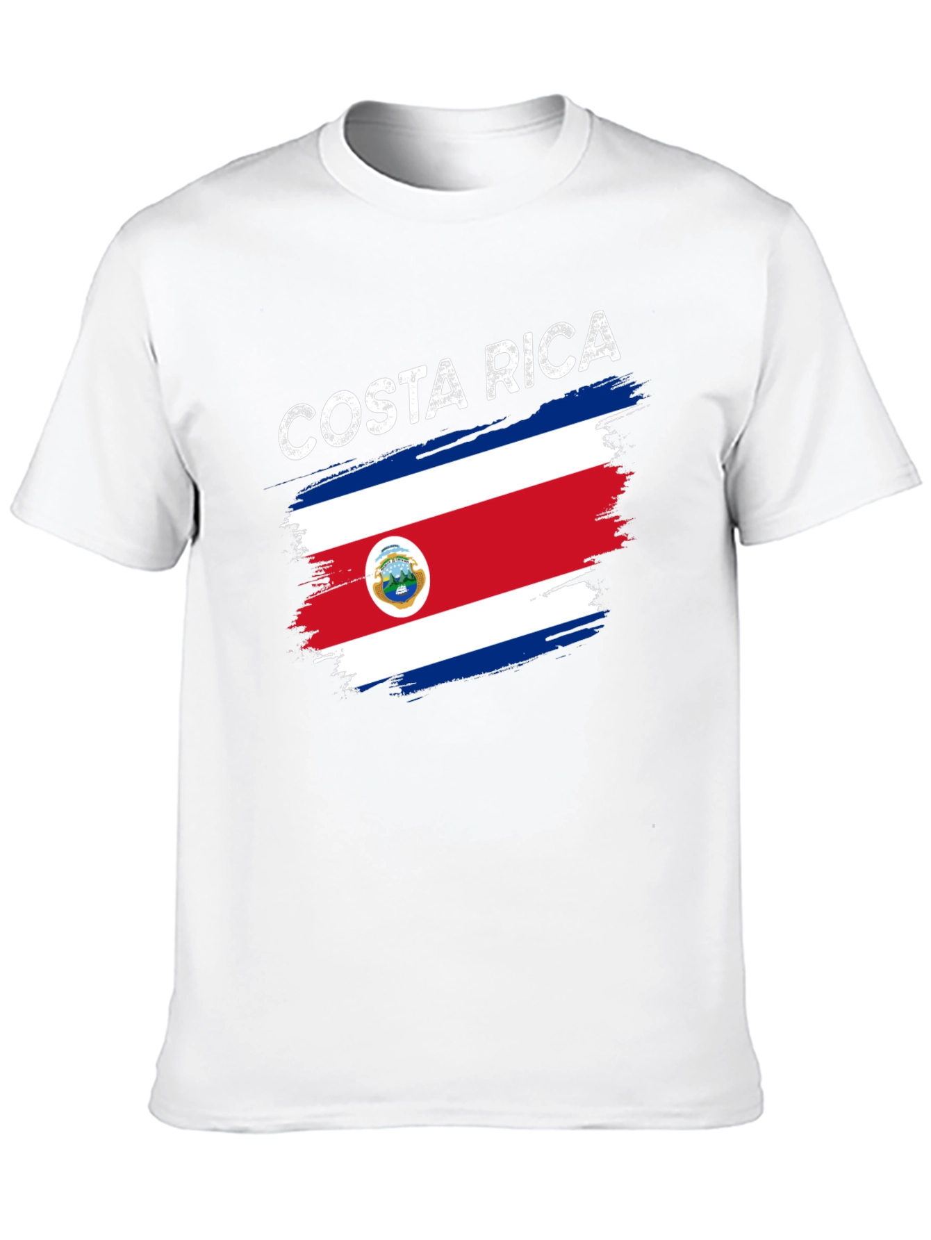 Costa Rica Flag Graphic Tee - Black T-Shirt
