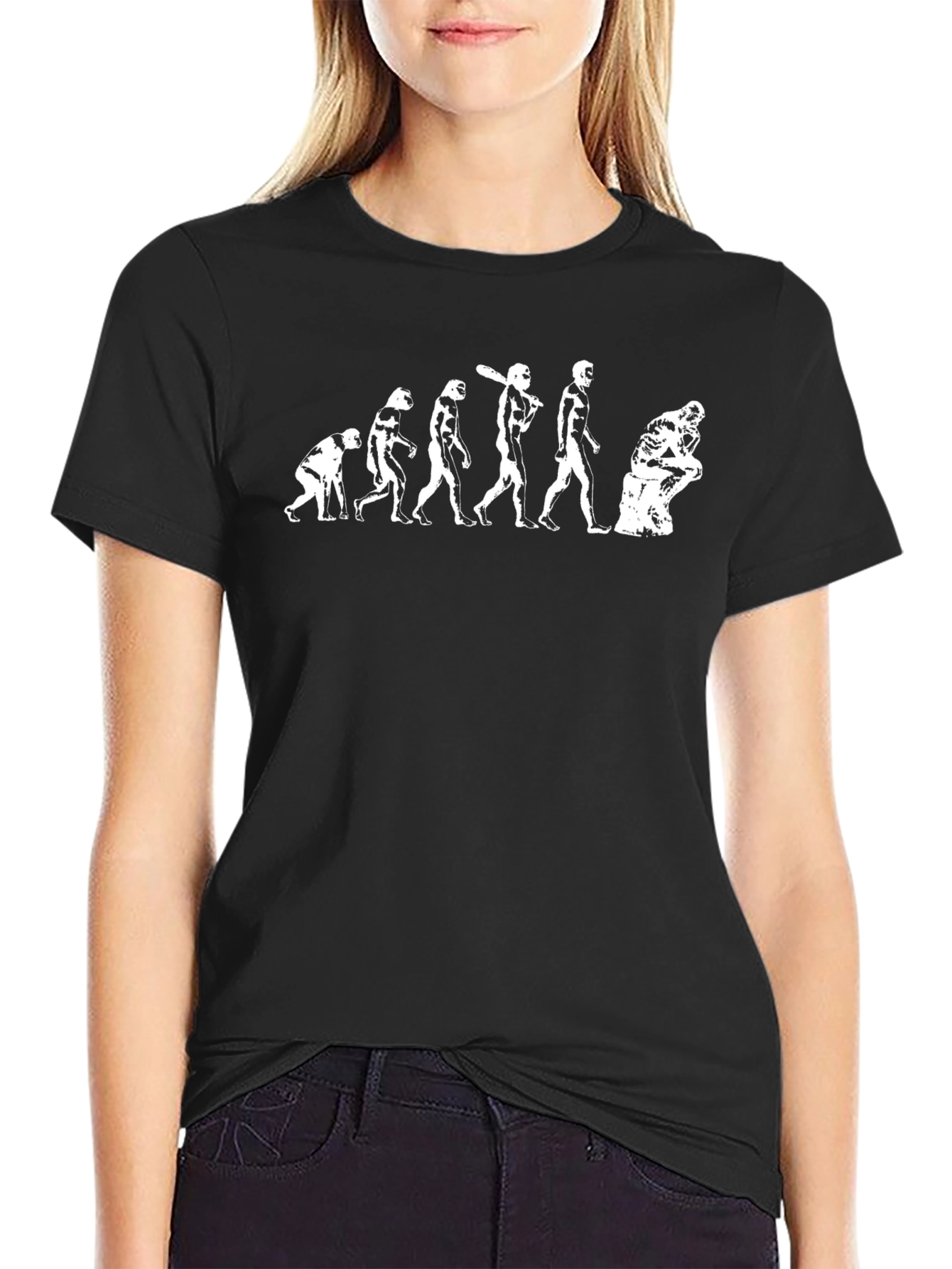 Evolution of Thought T-Shirt - Black Cotton Tee