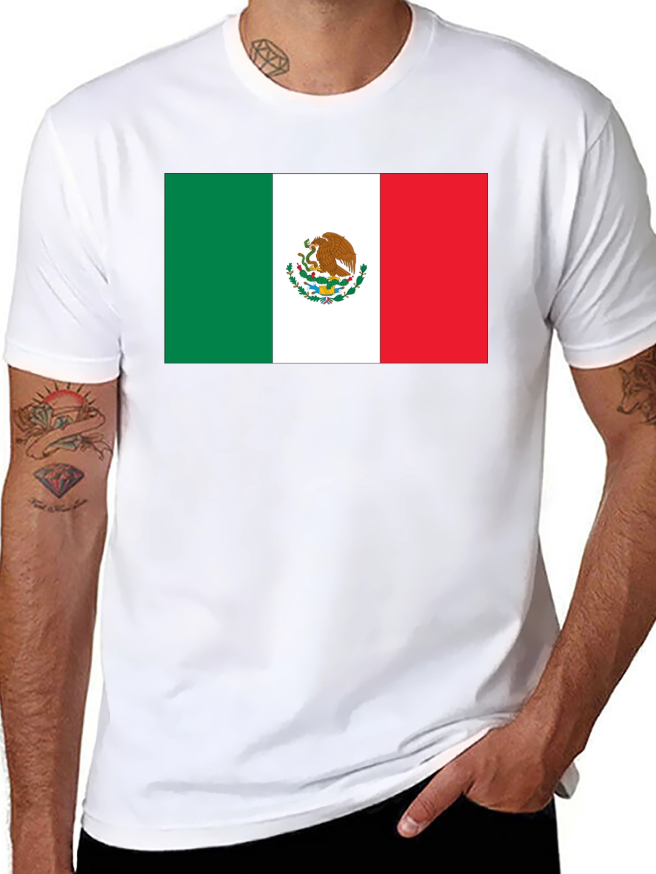 Mexico Flag T-Shirt - Black
