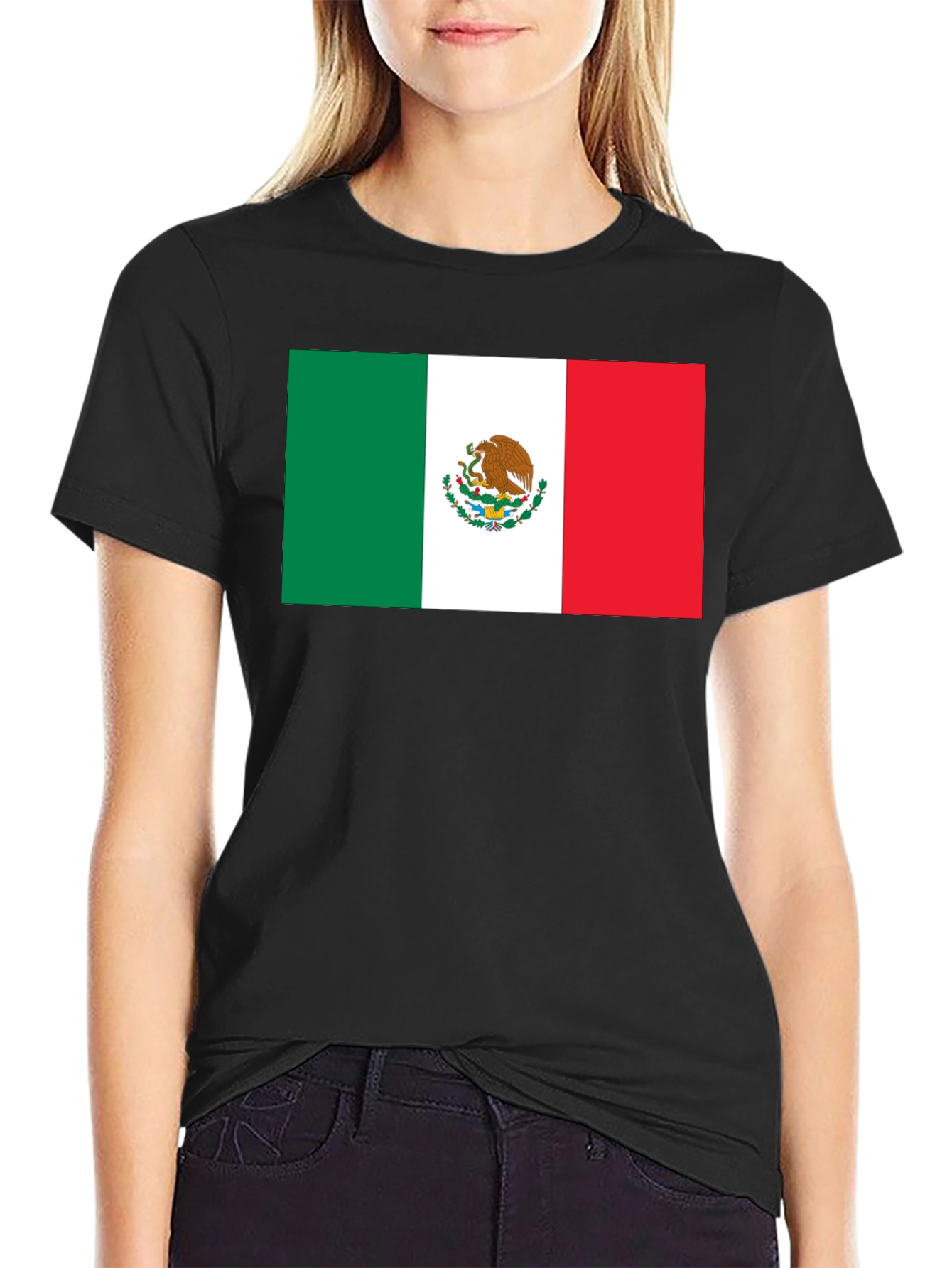 Mexico Flag T-Shirt - Black