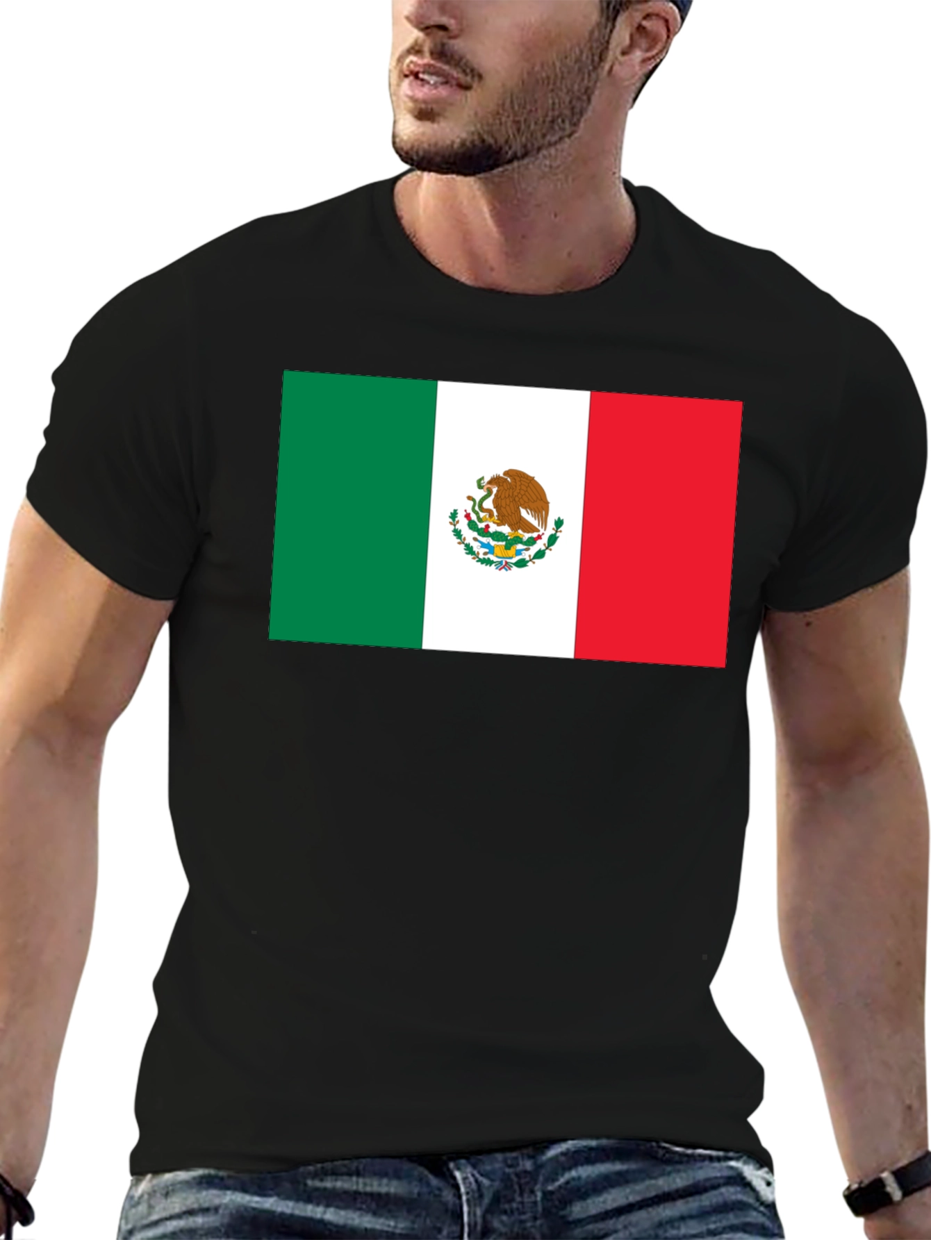 Mexico Flag T-Shirt - Black
